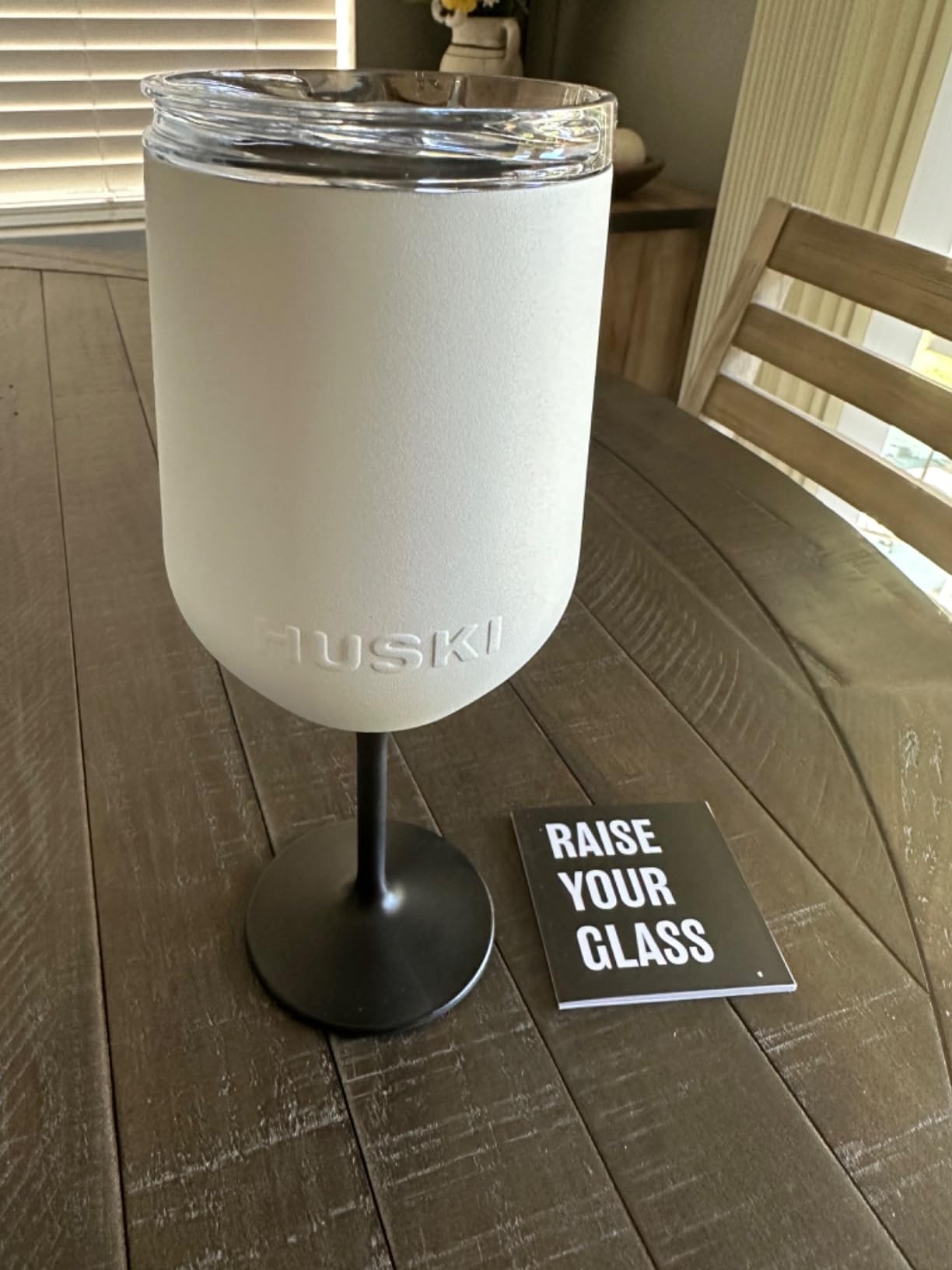 Huski Wine Tumbler 2.0 | NEW | Award-winning Design with Detachable Stem | Premium Stainless Steel Wine Glass with Lid | Triple Insulated Tumbler | 12oz Capacity | Great Gift (Powder Pink) customer photo 2