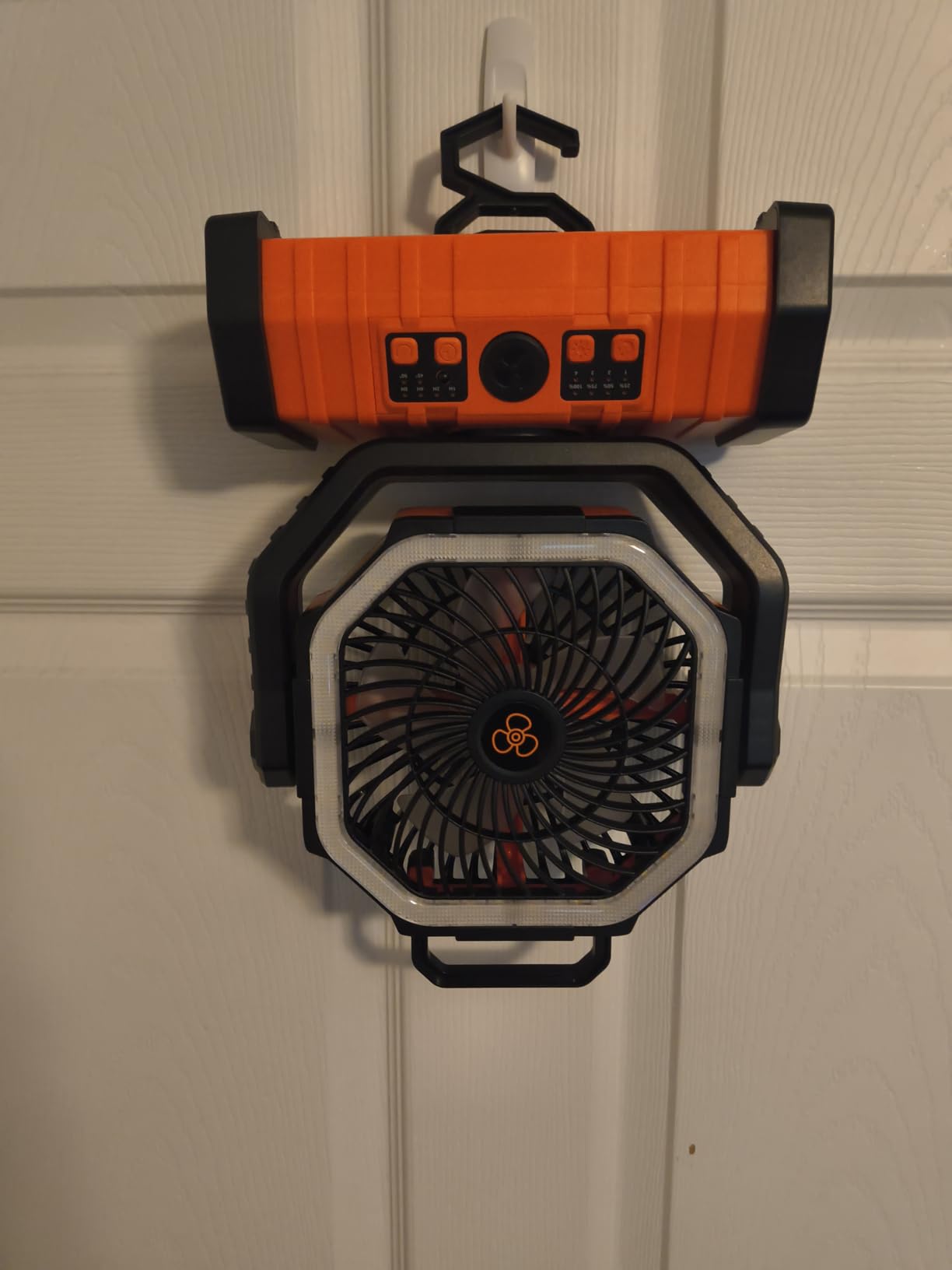 ADUST Camping Fan Portable Battery Powered Outdoor Tent Fans - Orange | 20000mAh Battery Operated Rechargeable Fan with Hanging Hook, Cordless, Timer, Auto Oscillating, 4 Speeds, Remote Control customer photo 1