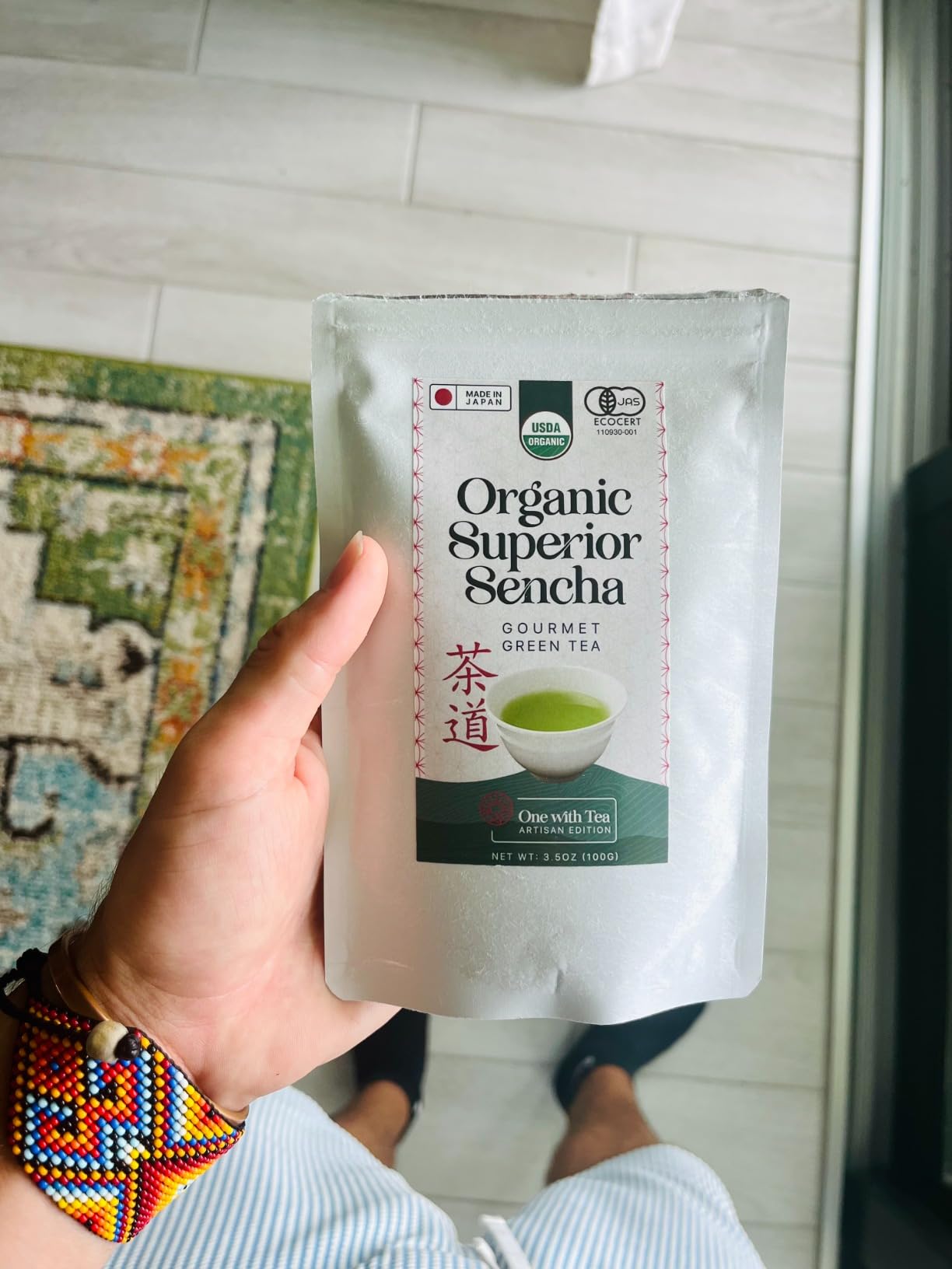One With Tea Organic Japanese Sencha Green Tea Loose Leaf - Premium Whole Leaf Sencha from Japan, USDA Organic, Fresh & Smooth Taste, Traditional Japanese Green Tea customer photo 1