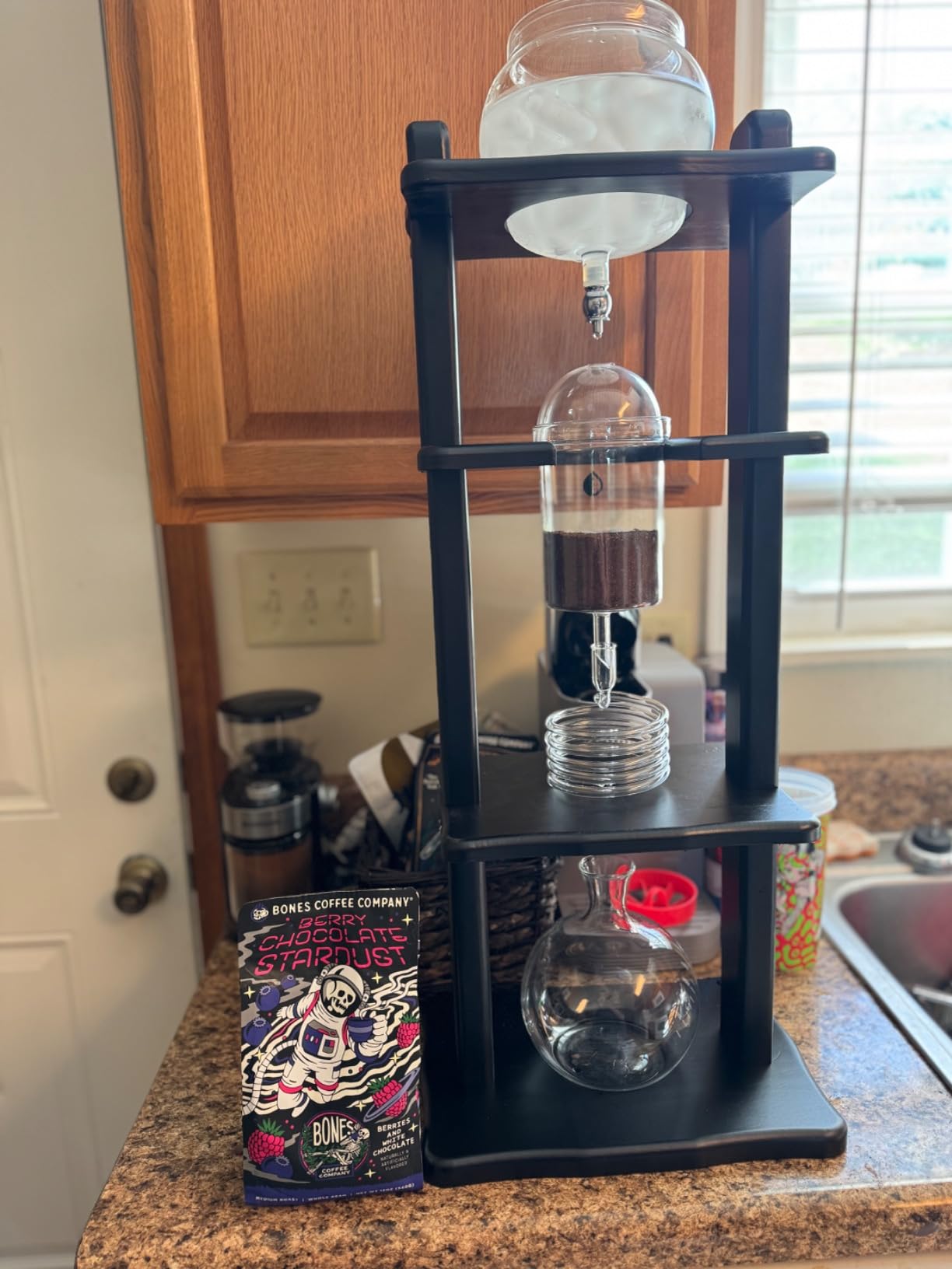 Cold Drip Coffee Maker, Cold Brew Coffee Tower, Slow Drip Japanese Cold Brew Maker, 32 oz, Ice Coffee Tower (ICT2), Black customer photo 2