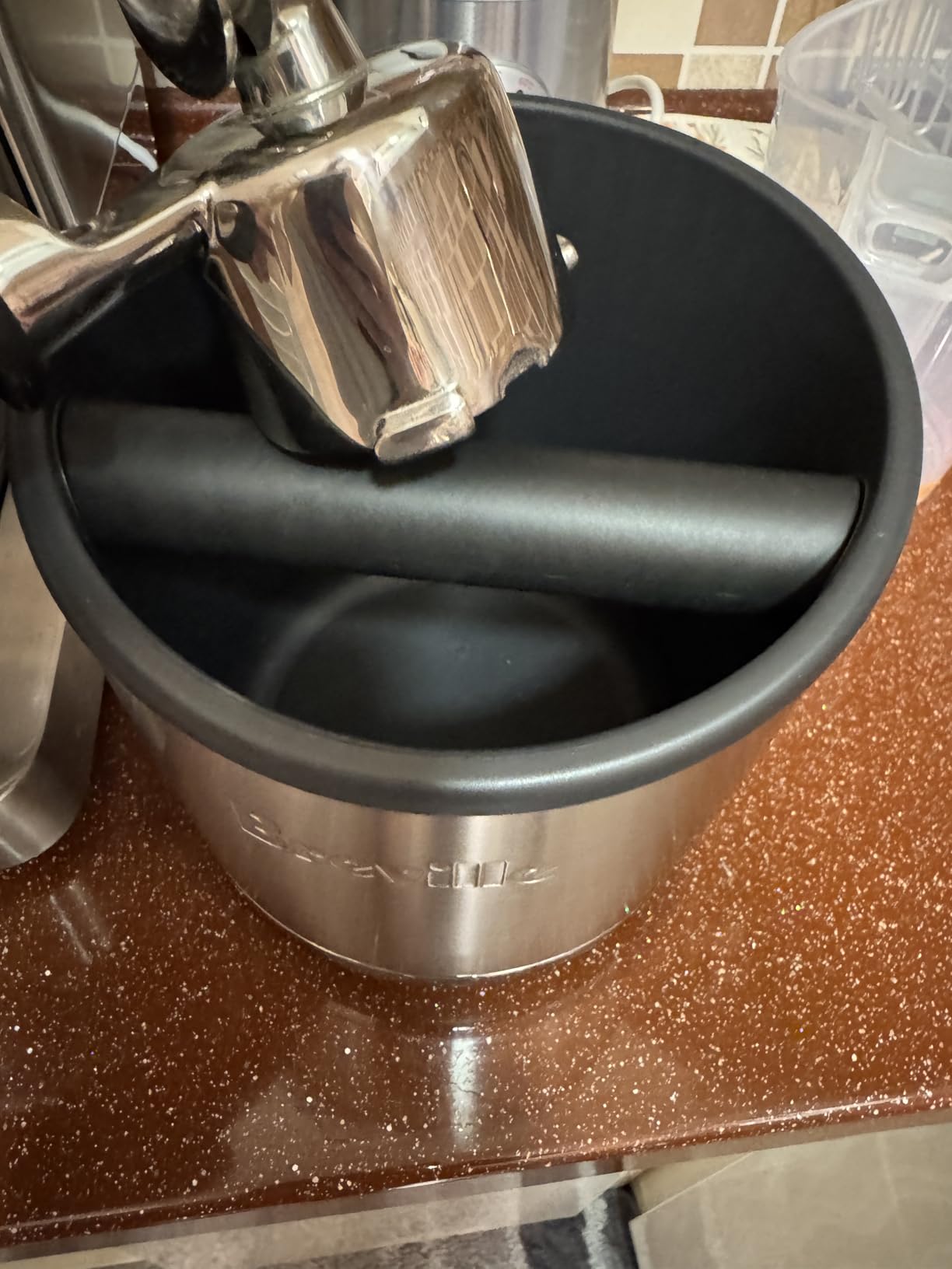 Breville BEA502BSS Knock Box 20 Espresso Accessory, Brushed Stainless Steel customer photo 1