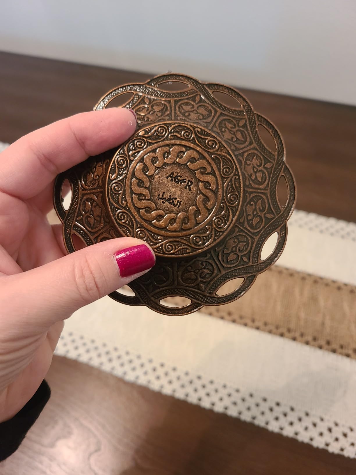DEMMEX Turkish Greek Arabic Coffee Making and Serving Full Set with Cups Saucers Lids Sugar Bowl Tray and Copper Coffee Pot, 12 Pcs, Gold customer photo 2