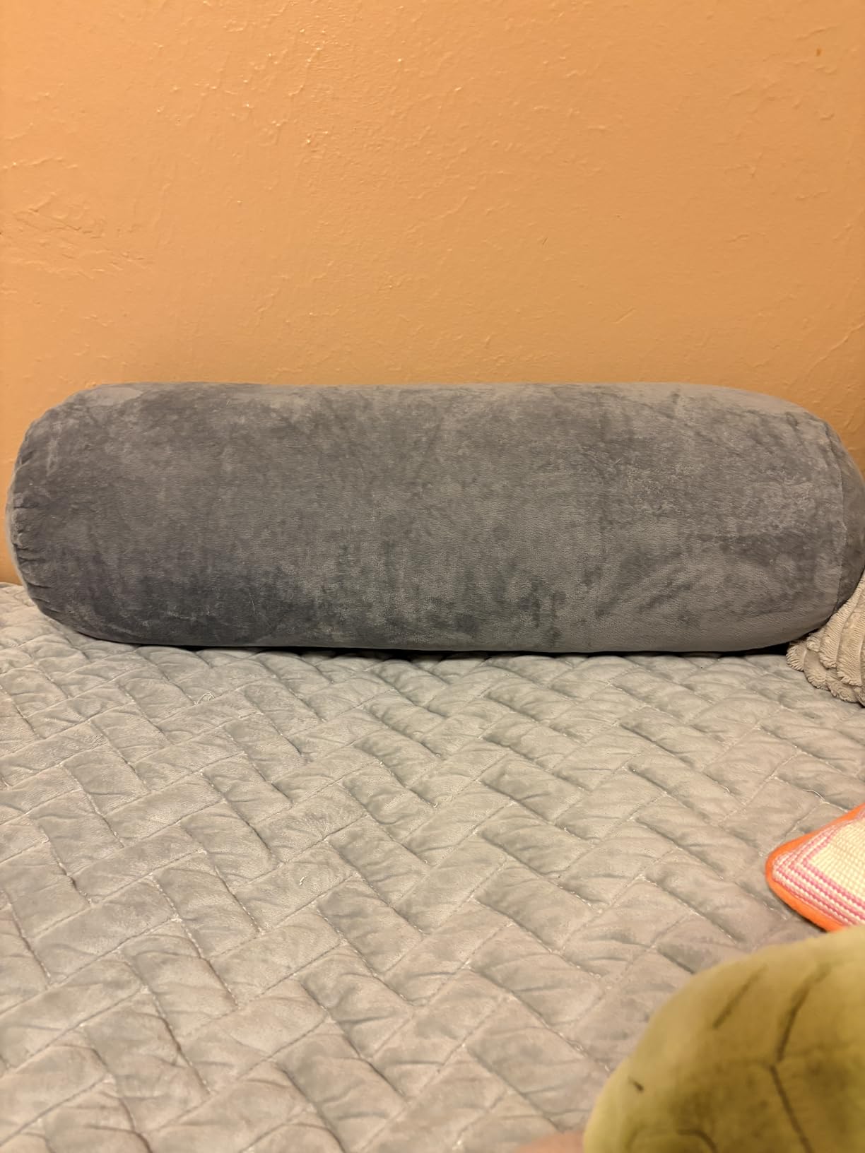 1 MIDDLE ONE Body Pillow, Memory Foam Body Pillows for Adults Sleeping, Decorative Bolster Pillow for Bed & Couch, Long Cylinder Tube Round Pillow, 24x7.87 Inches, Set of 2 (Light Grey) customer photo 1