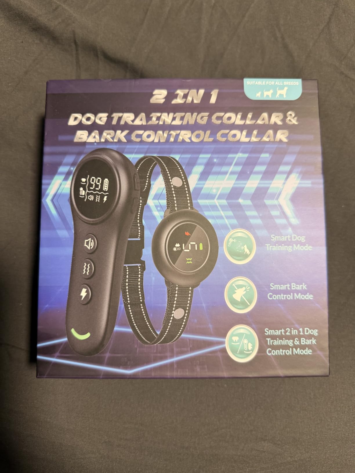 2-in-1 Dog Shock Collar & Dog Bark Collar - Smart Anti Barking Dog Training Collar with 5 Adjustable Sensitivity & 3300FT Remote for All Breeds IP67 Waterproof E-Collar customer photo 1