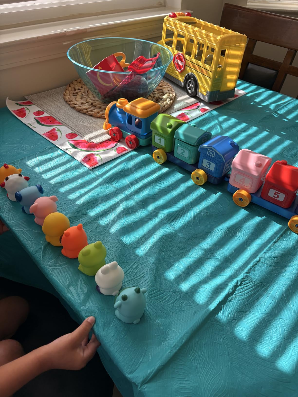 Play-Act Learning Toys for 1 2 3 Years Old, Counting, Matching & Sorting Montessori Learning Farm Train Including 9 Farm Animals, Birthday Gift for Baby Boys Girls customer photo 1