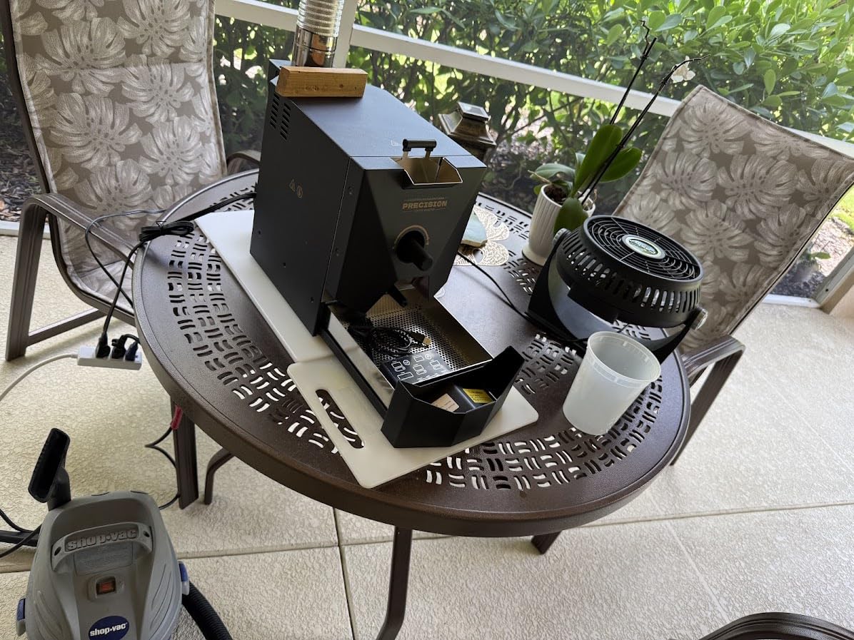 500g Automatic Coffee Roaster Machine for Home Use Wth Smoke Filter(Suitable for Light Roasting), The Smoke Pipes (Suitable for Medium and Dark Roasting) and Chaff Collector customer photo 2