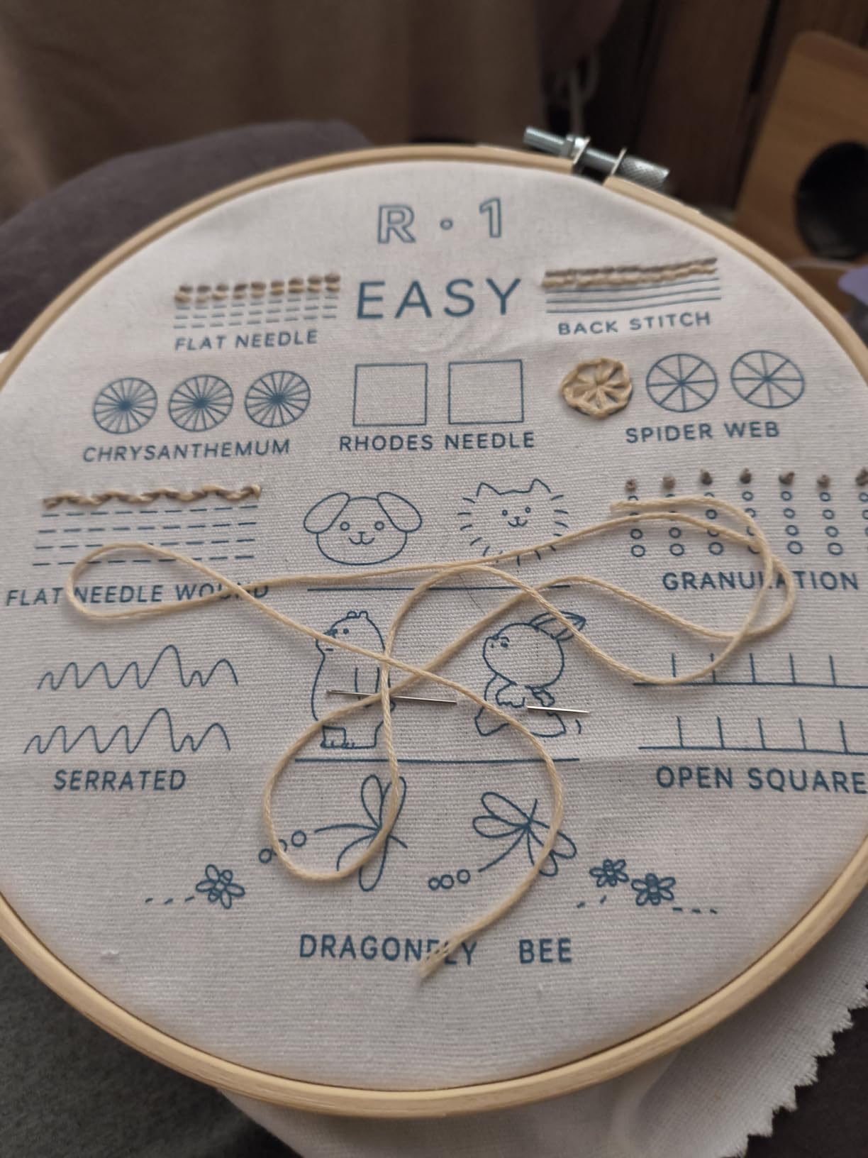 CYANFOUR Embroidery Kit for Beginners with Step-By-Step Guidance & Videos | 4 Stages to Learn 38 Stitches, Includes Multiple Accessories, Gift for Craft Lovers customer photo 1