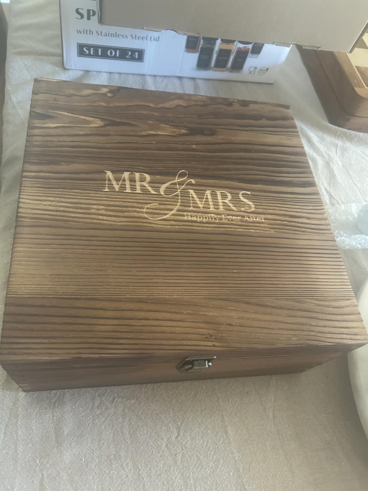 AW BRIDAL Mr and Mrs Wine Glasses, Bridal Shower Wedding Gifts for Couples | Engagement Gift for Newlyweds 2026, Bachelorette Gifts for Bride to Be, Wedding Glass with Opener Stopper Wooden Keepsake Box customer photo 2