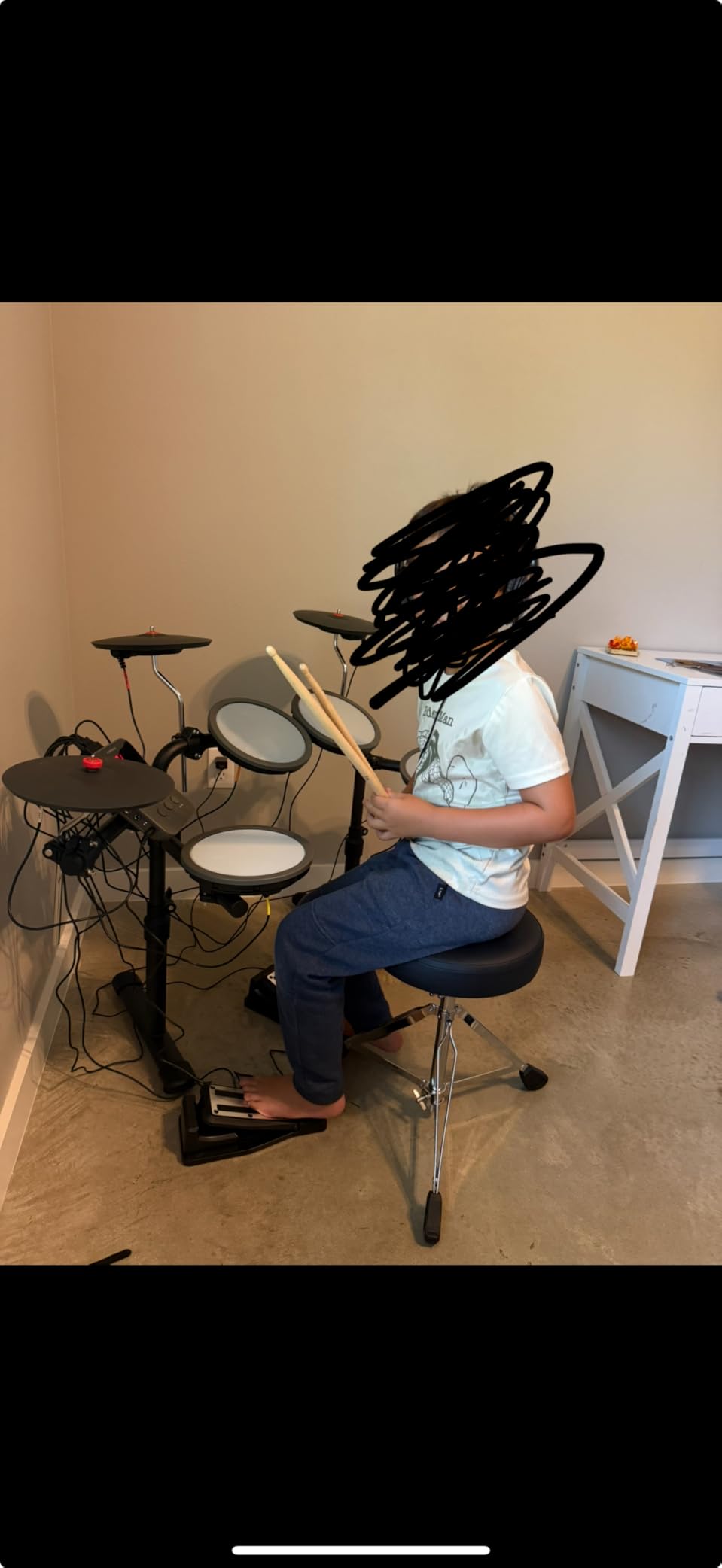 HAMPBACK MK-0 Electric Drum Set with 7