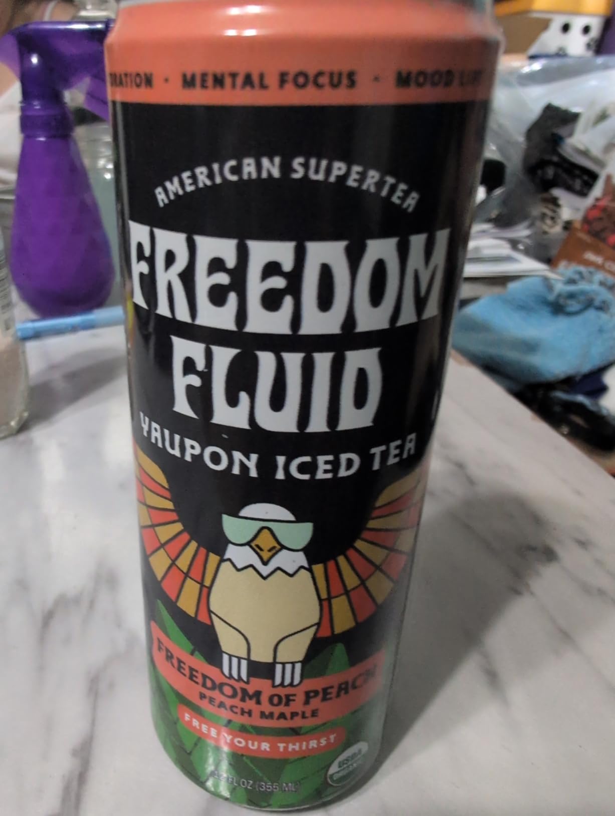 Freedom Fluid Organic Yaupon Iced Tea - Refreshing Peach, 12 Pack (12 oz cans) customer photo 1