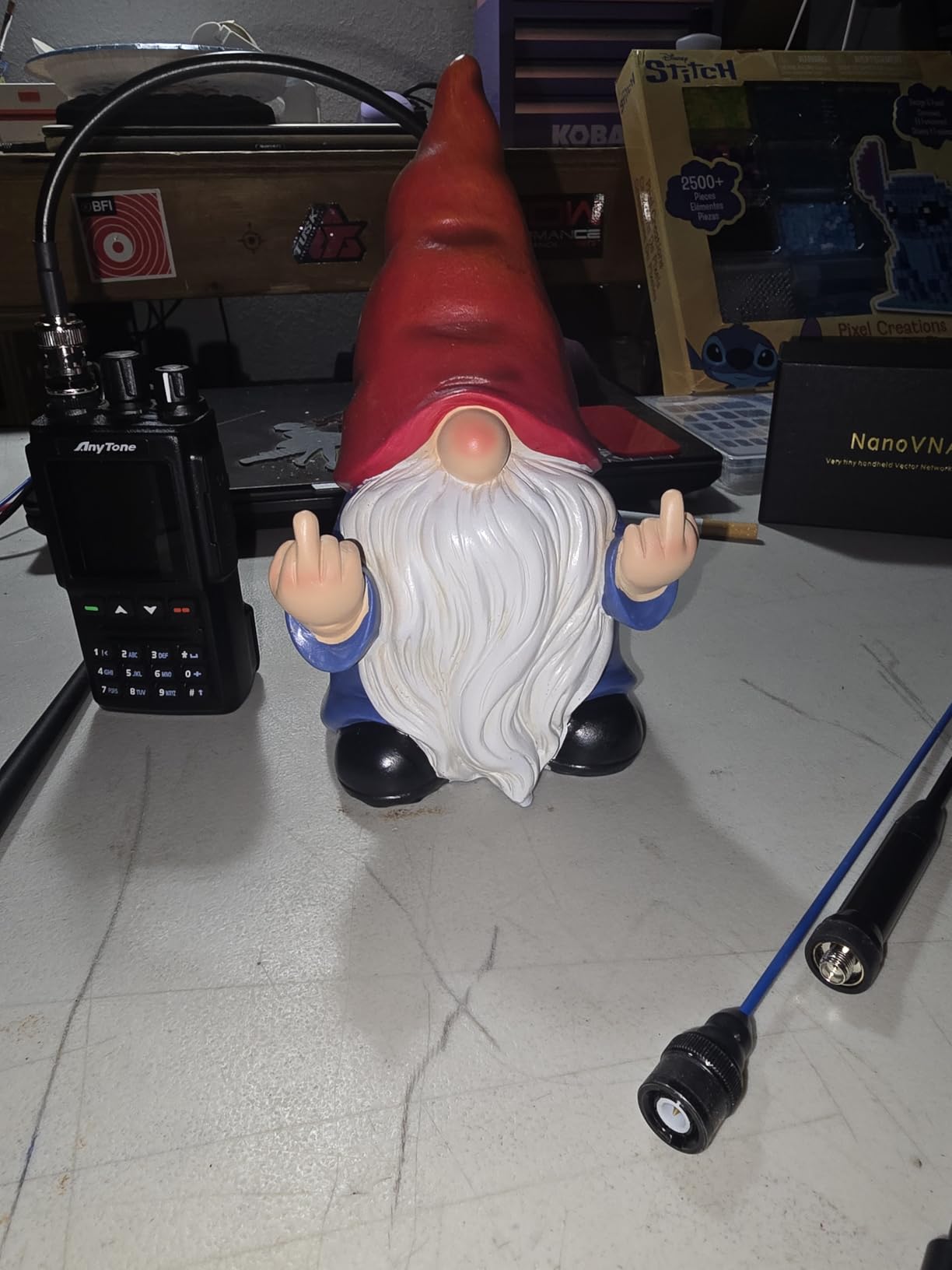 Middle Finger Gnome Statue 7.8in, Naughty Garden Gnome Statue Decoration and Lawn Ornament - Funny Garden Gnomes for Outdoor or Home Decor customer photo 1