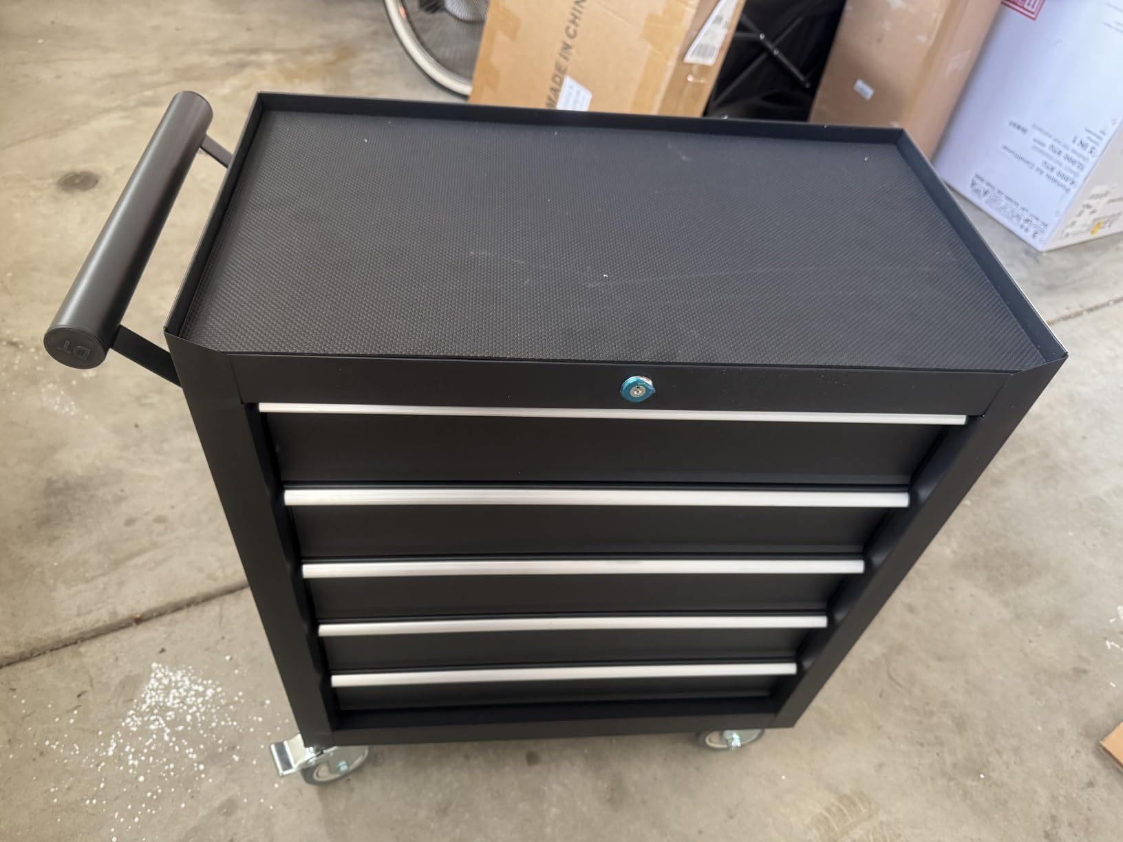 5 Drawers Rolling Tool Chest with Wheels, Portable Rolling Tool Boxes with Wheels, Tool Box Storage Cabinet with Locking System for Garage (Black, 5 Drawers) customer photo 2