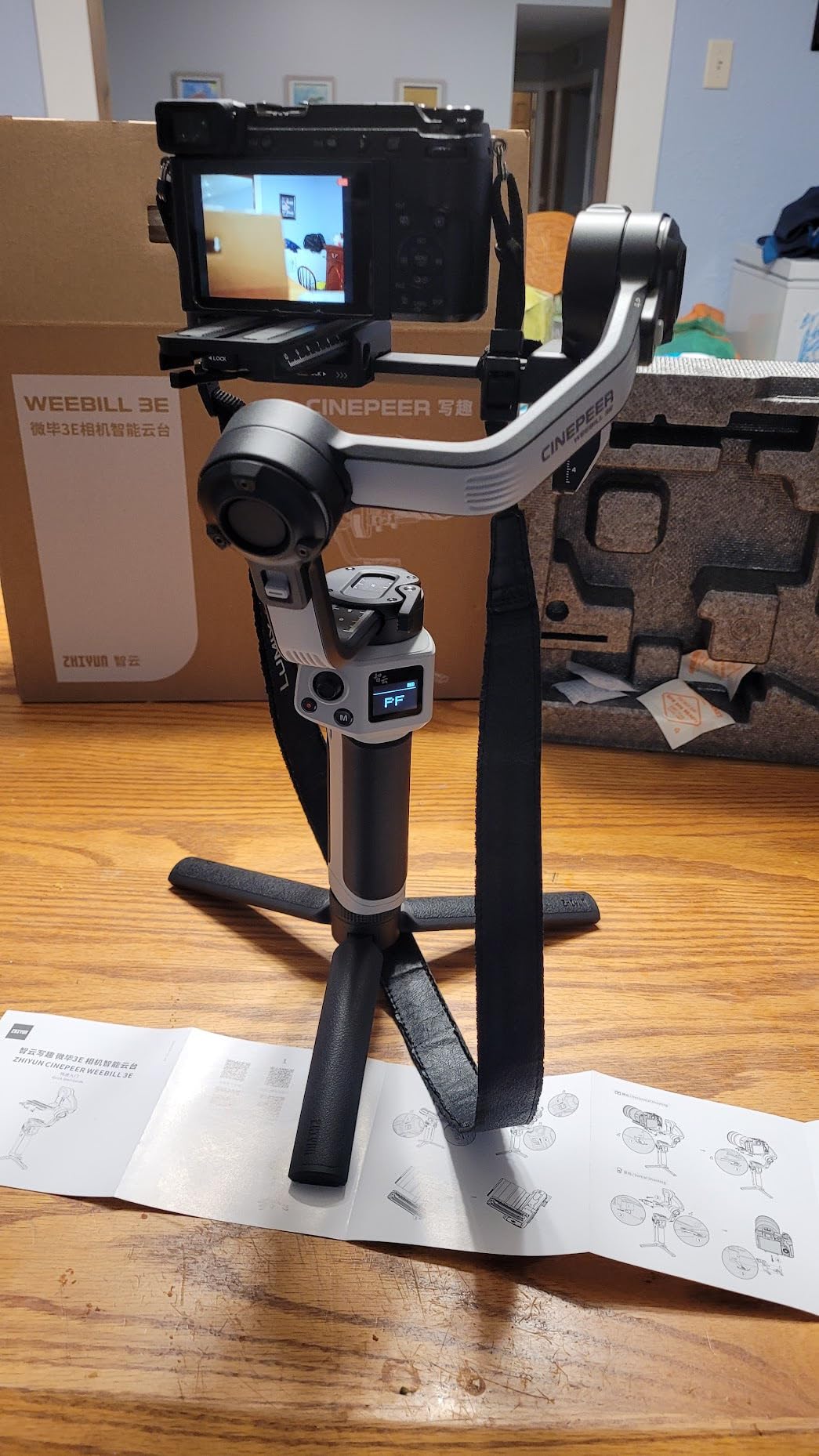 ZHIYUN CINEPEER WEEBILL 3E Mirrorless Gimbal Lightweight Stabilizer, Up to 3kg/6.6lbs Payload, 3-Axis Camera Gimbal for Canon/Sony/Panasonic/Nikon, Bluetooth Shutter Control, Native Vertical Shooting customer photo 2