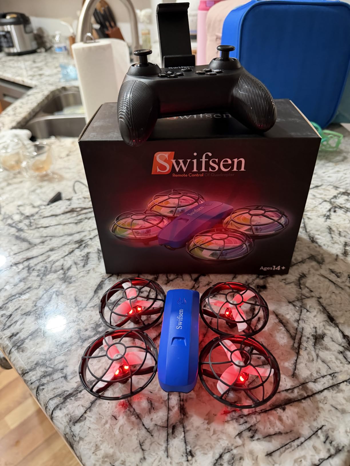Swifsen Drones for Kids with Camera, RC Drone Indoor Small Helicopter, Birthday Gifts for Boys and Girls Beginners Friendly, Mini Quadcopter Toy With 2 Batteries, Propeller Protect, Altitude Hold customer photo 1