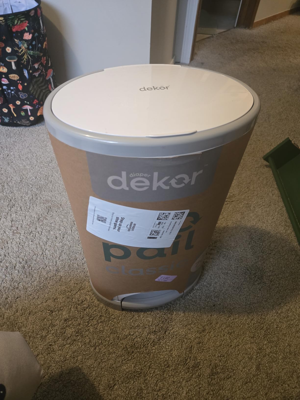 Diaper Dekor EKO Classic Diaper Pail, White | ONLY Eco-Friendly Diaper Pail Made with 70% Recycled Materials | Hands-Free: Step-Drop-Done | Cost-Effective Refill System customer photo 1