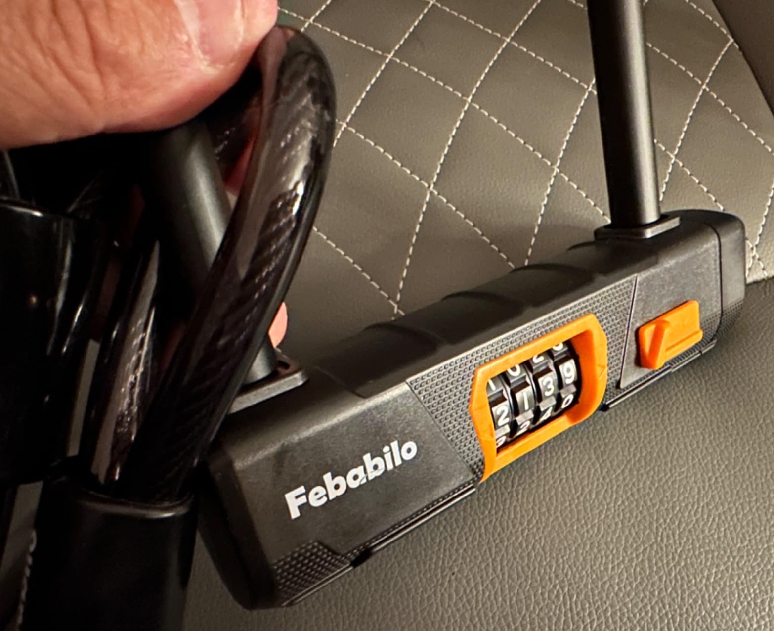 Bike Locks Heavy Duty Anti Theft, Combo Bike U Lock, 4-Digit Resettable Combination E-Bike Large U Shaped Lock with 5Ft Steel Cable customer photo 2