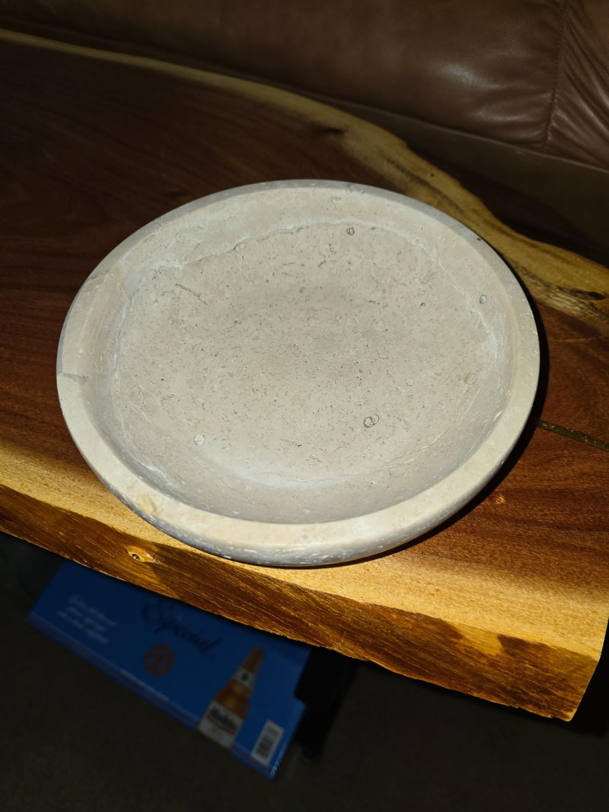 FNTSTICGOODS Travertine Decorative Bowl - 7.8