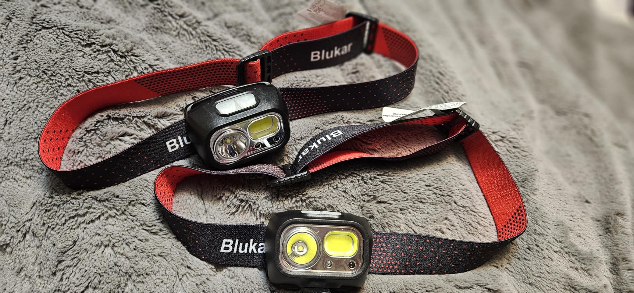Blukar LED Headlamp Rechargeable, 2000L Super Bright Headlight Flashlight | 8 Modes&Stepless Dimming,Spotlight&Floodlight&Red Light Combination,Motion Sensor,IPX5 Waterproof for Hiking,Camping-2 Pack customer photo 1
