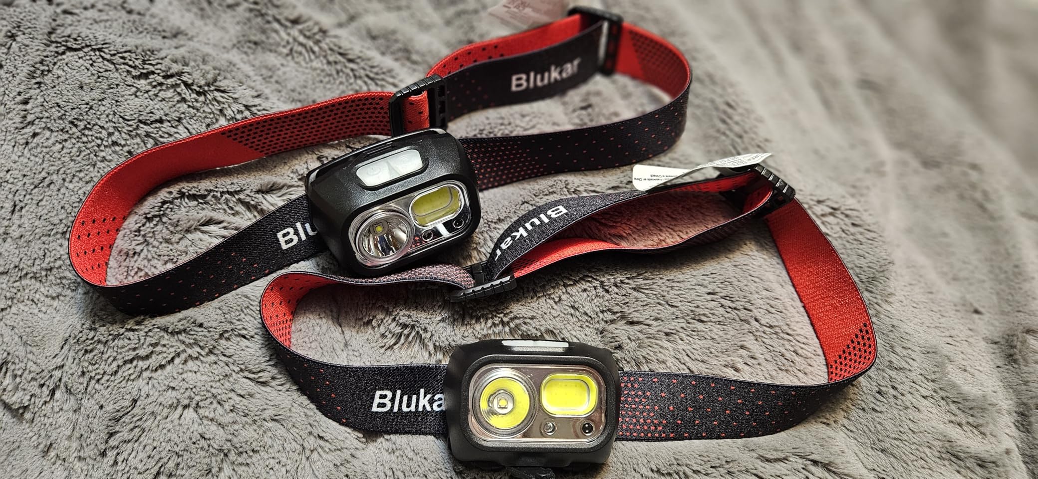 Blukar LED Headlamp Rechargeable, 2000L Super Bright Headlight Flashlight | 8 Modes&Stepless Dimming,Spotlight&Floodlight&Red Light Combination,Motion Sensor,IPX5 Waterproof for Hiking,Camping-2 Pack customer photo 2