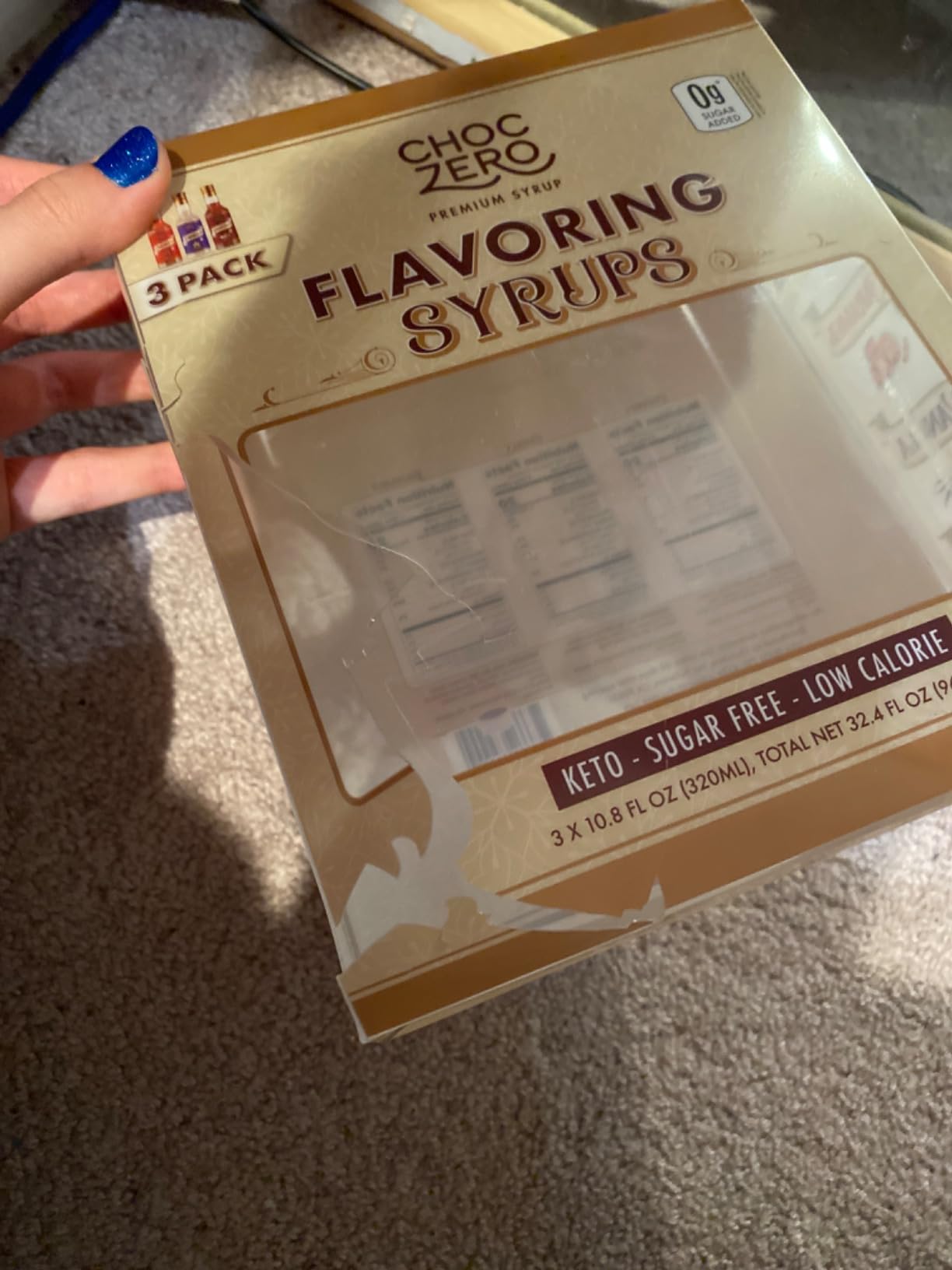 ChocZero Sugar Free Coffee Syrup Variety Pack, Vanilla, Caramel & Hazelnut customer photo 1