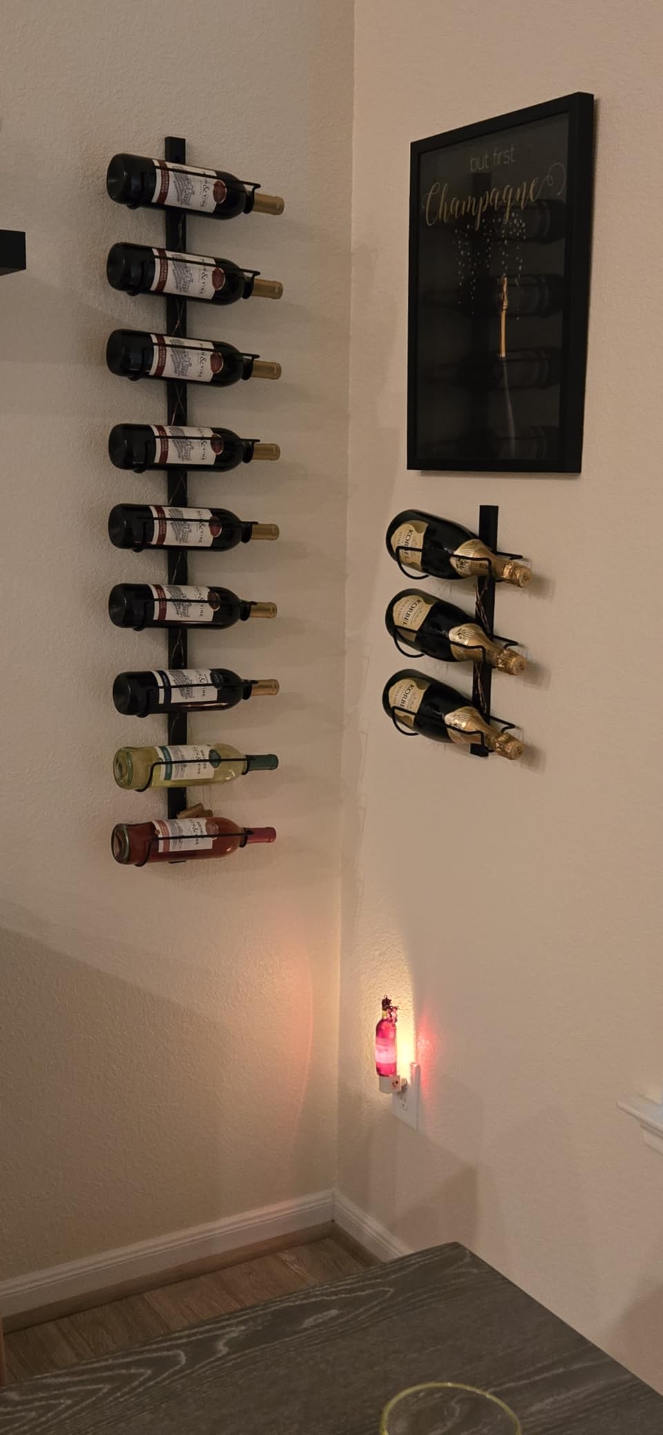 X-cosrack 12 Bottle Wall-Mounted Wine Rack, Detachable Storage Organizer Used as One or Four, DIY Wall Hanging Bottle Holder, for Dining Room, Bar, Wine Cellar customer photo 1