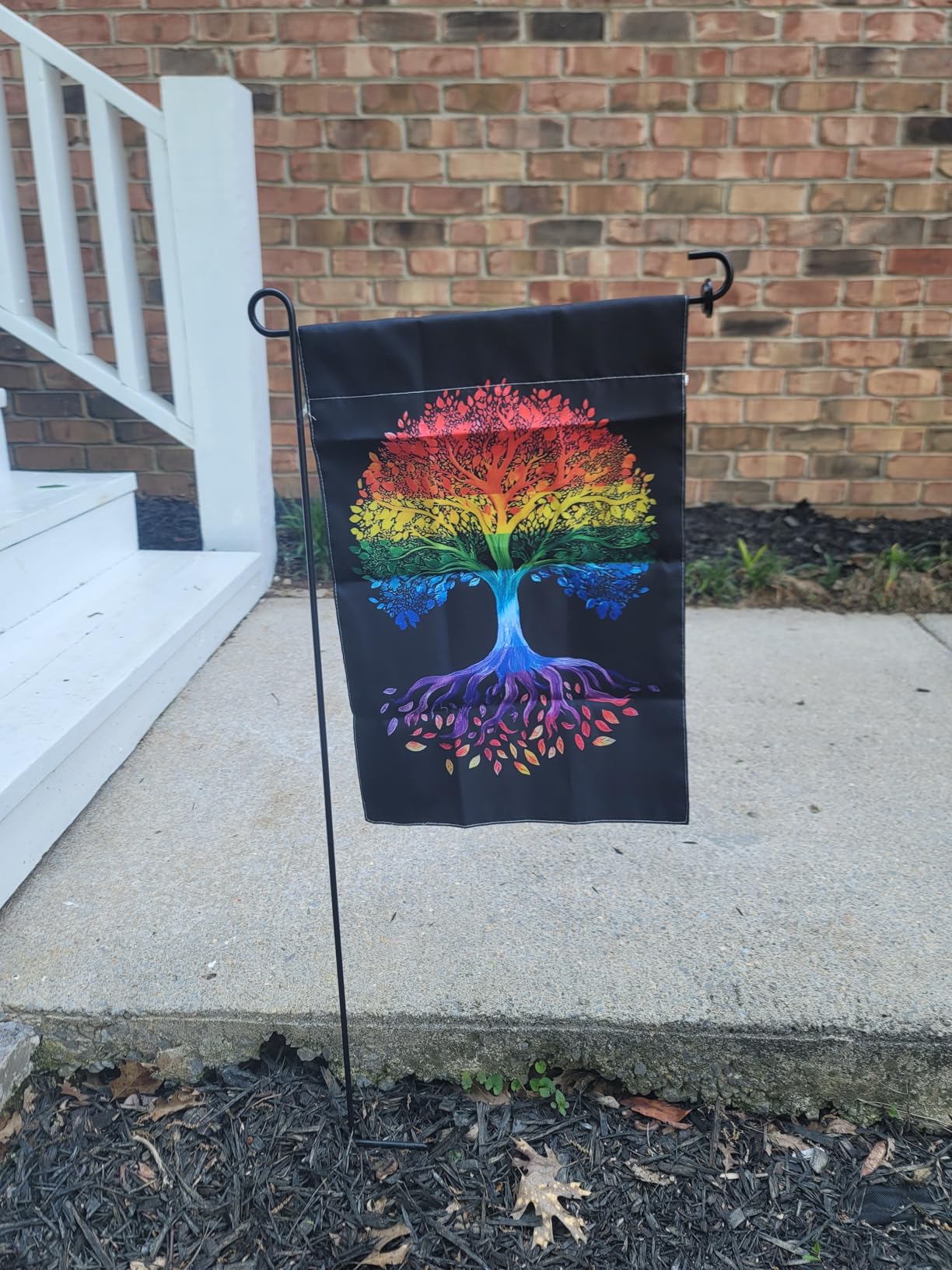 Stained Glass Hummingbird Garden Flag Spring Summer Yard Flag Fall Floral Decorative Flags for Outside 12x18 Double Sided Small Seasonal Lawn Flags Rustic Outdoor Decor customer photo 2