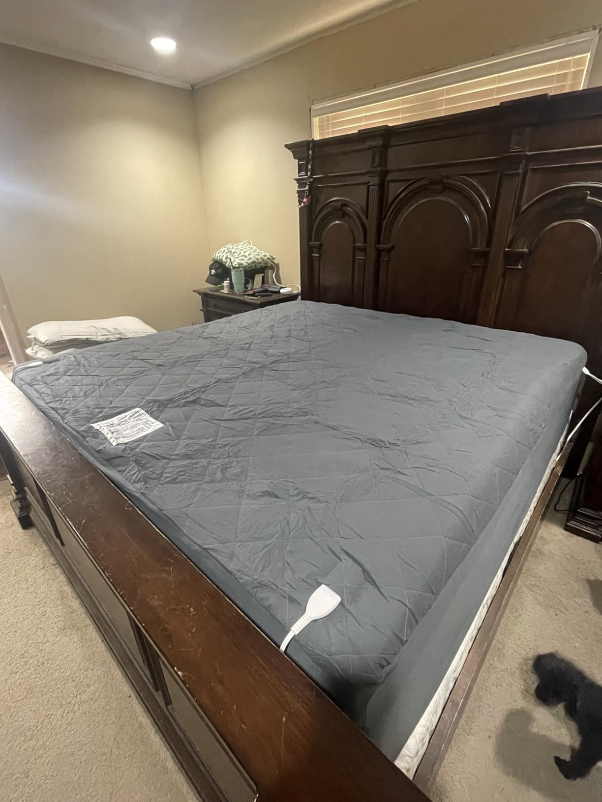 Heated Mattress Pad King Size Quilted Zone Heating Electric Bed Warmer Luxury Comfort Heat Mattress Pad Cover Dual Controller (12 Heat Setting | 1-12 Hours Auto Shut Off | with 8-21 Inch Deep Pocket) customer photo 2
