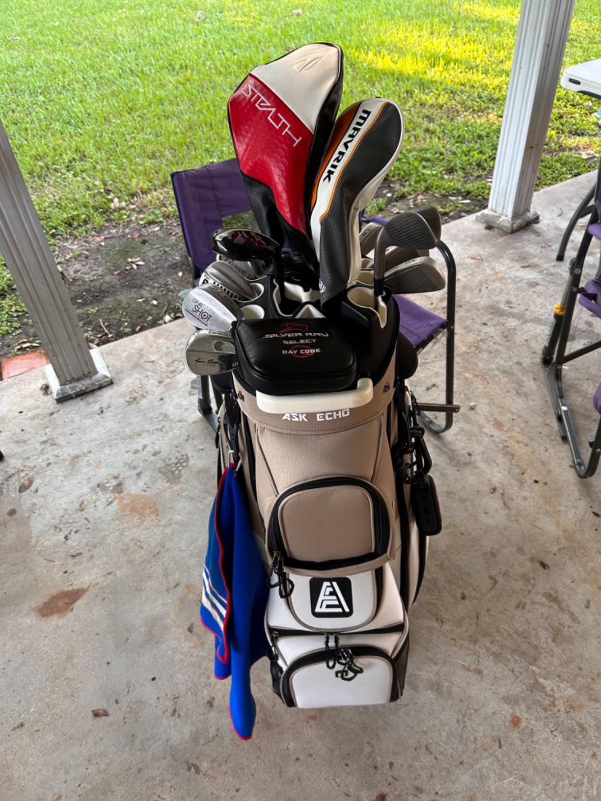 ASK ECHO T-Lock 3.0 Golf Cart Bag, Quiet 14-Way Full-Length Divider | T-Lock reduces club contact and rattle, keeping clubs easy to access. Ample storage and upgraded fabric add durability customer photo 2