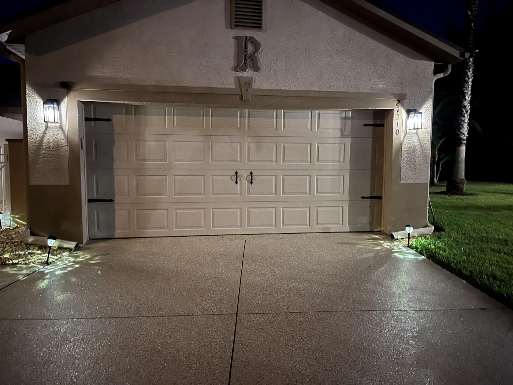Solar Wall Lights Outdoor Waterproof with 3 Lighting Modes & Motion Sensor | Dusk to Dawn Exterior Porch Light fixtures, Solar Wall Lantern Fixture for Garage Patio Yard Garden customer photo 1