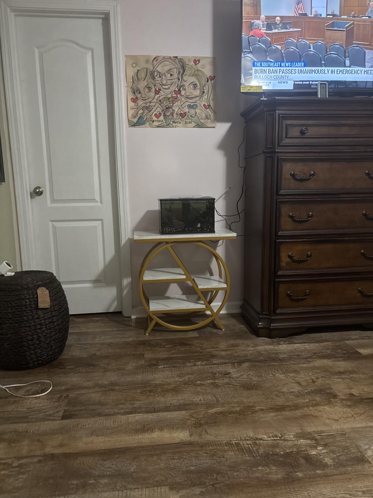 Tribesigns End Table for Living Room, 3-Tier Narrow Side Table with Storage, Wood Sofa Side Table with Geometric Metal Frame, Industrial Nightstand and Bedside Table for Bedroom customer photo 2