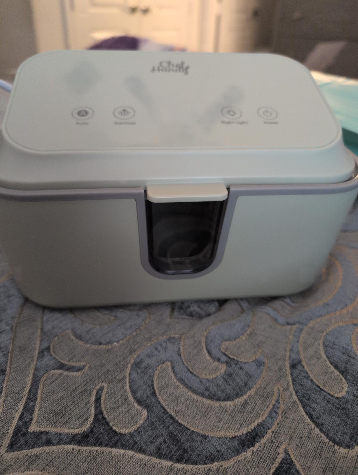 Wipe Warmer with UV Sanitizer, Large Capacity for Baby & Adult Wipes, White customer photo 2
