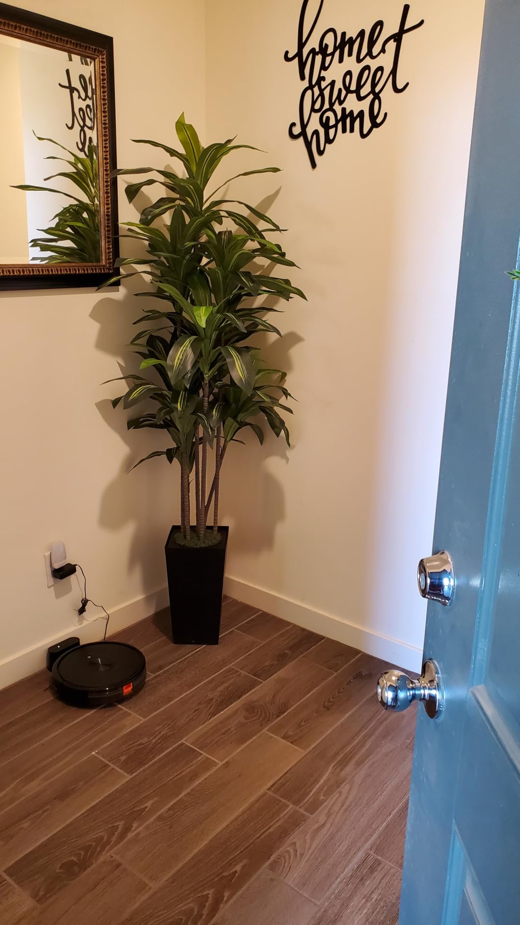 ASTIDY Artificial Plant 5FT Dracaena Fake Tree with Black Tall Planter | Faux Yucca Floor Plant in Pot, Artificial Trees Indoor for Home Office Living Room Decor customer photo 2