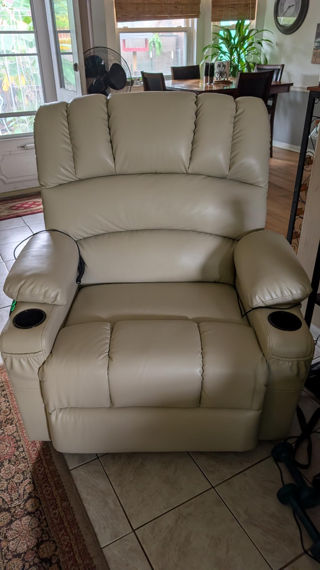 MCombo Oversized Power Lift Recliner Chair for Elderly R7092 (Dark Brown) | Stand Assistance, Wide seat, Heat and Massage, 4.7