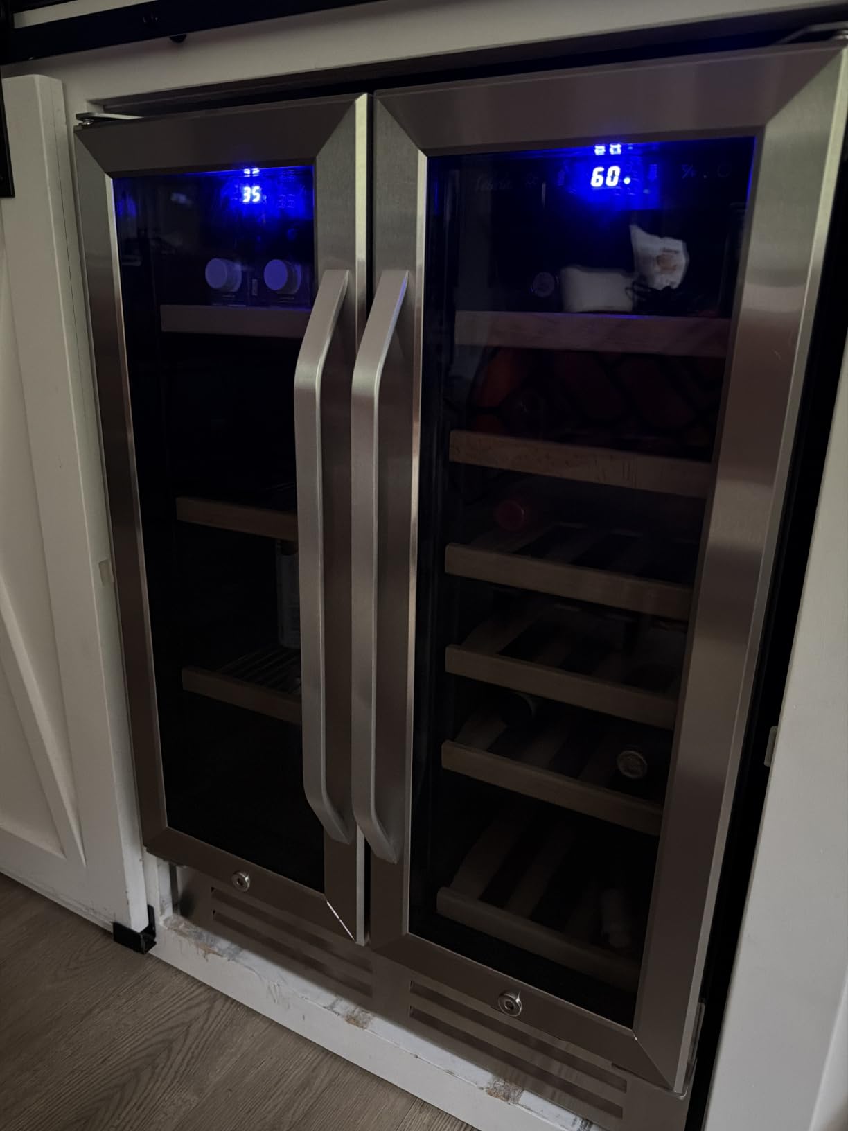 24 Inch 2 IN 1 Dual Zone Drawer Wine and Beverage Refrigerator | Beverage Fridge Wine Cooler, Built-in or Freestanding Powerful Compressor, Holds 108 Bottles and 150 Cans customer photo 1