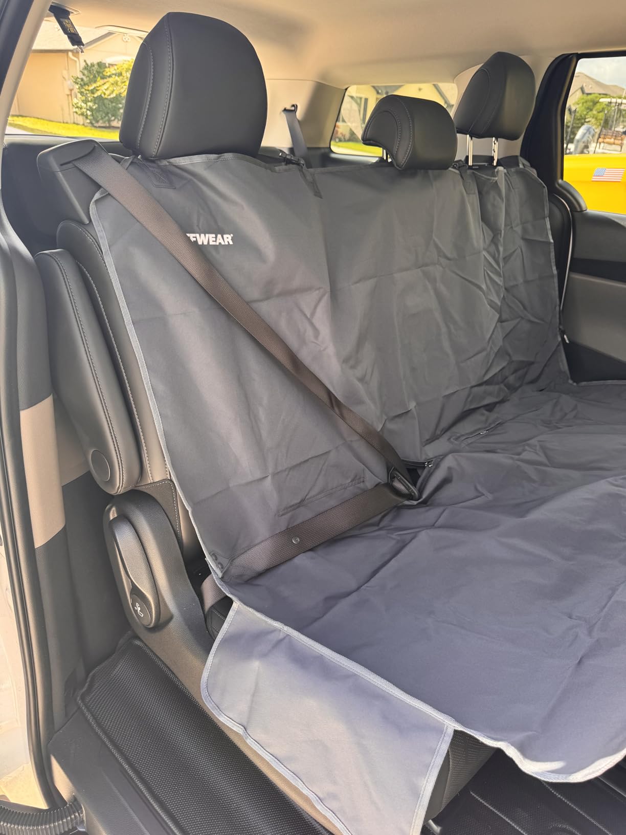 Dirtbag Dog Car Seat Cover, Waterproof, Basalt Gray | 300D Heavy Duty Scratch Proof Nonslip Hammock or Bench, Durable Machine Washable, Back Seat Protector for Cars, SUVs & Trucks customer photo 2