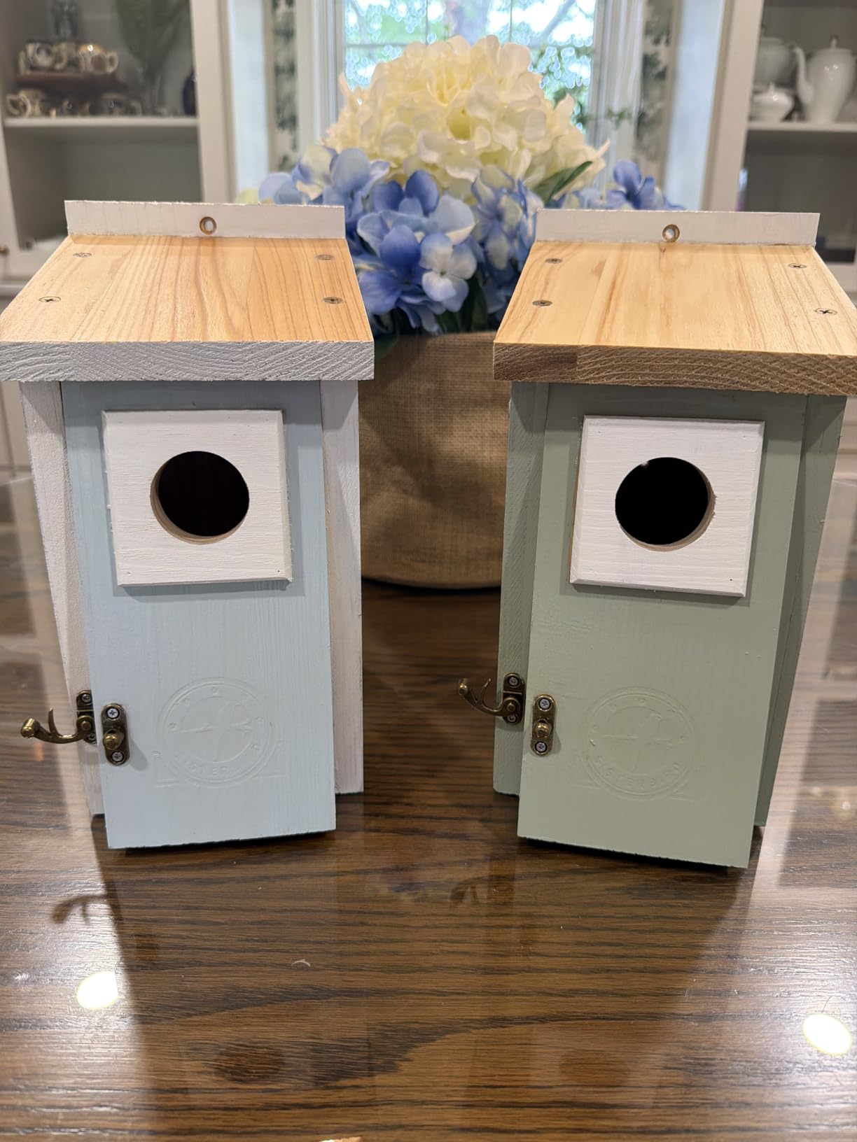 SISTERBIRD 2 Pack Bluebird Houses for Outside, Warming Gifts Bluebird House with Copper Guard customer photo 1