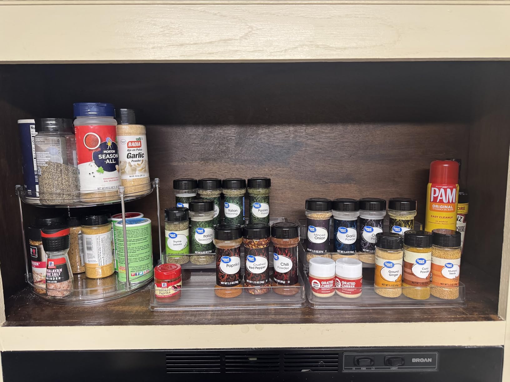 Oizeir Clear Acrylic 3-Tier Spice Rack, Cabinet Pantry Organizer customer photo 1