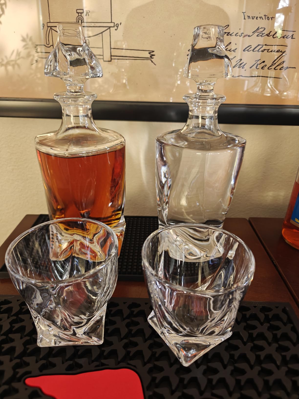 Square 25Oz Whiskey Liquor Decanter Set With 2 Glasses in Box | Decanter Set for Scotch Liquor,Whiskey Wine Bourbon Suit for Men and Women Father Coworkers Lovers customer photo 1