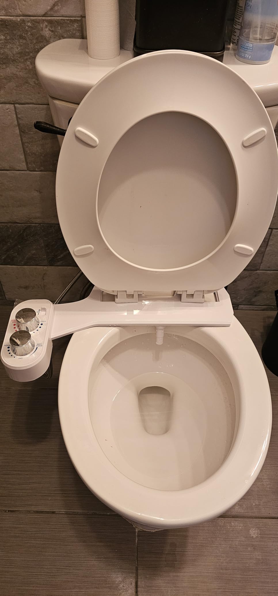 Upgraded Hot Cold Bidet Attachment for Toilet - White | Non-Electric Warm Water Bidet Toilet Attachment, Adjustable Water Pressure, Self-Clean Retractable Nozzle, Front & Rear Wash customer photo 2