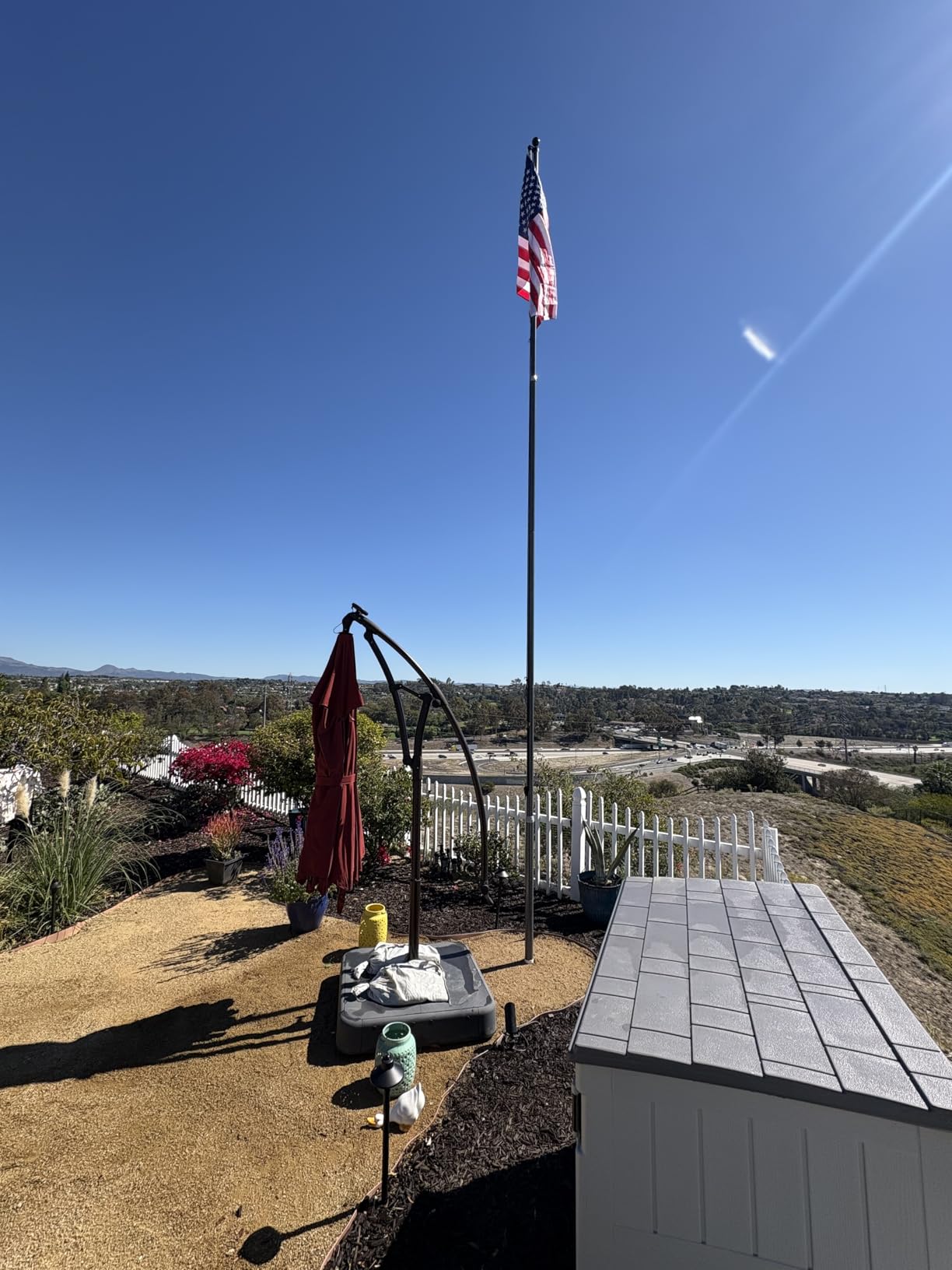 25 FT Heavy Duty Flag Pole for Outside House,10 Gauge Aluminum | 130MPH Wind Tested, Aerospace-Grade Aluminum Construction, 3x5 Embroidered Flag, Flagpole Kit for Commercial Residential Use customer photo 2