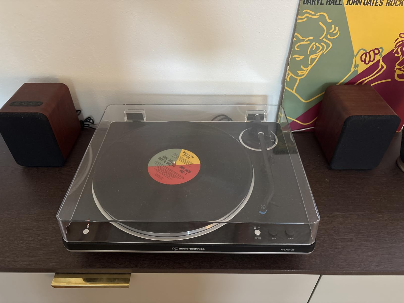 Audio-Technica AT-LP70XBT Wireless Turntable (Black/Bronze) | Fully automatic belt-drive turntable with Bluetooth and AT-VM95C cartridge for vinyl, streaming and analog audio customer photo 1