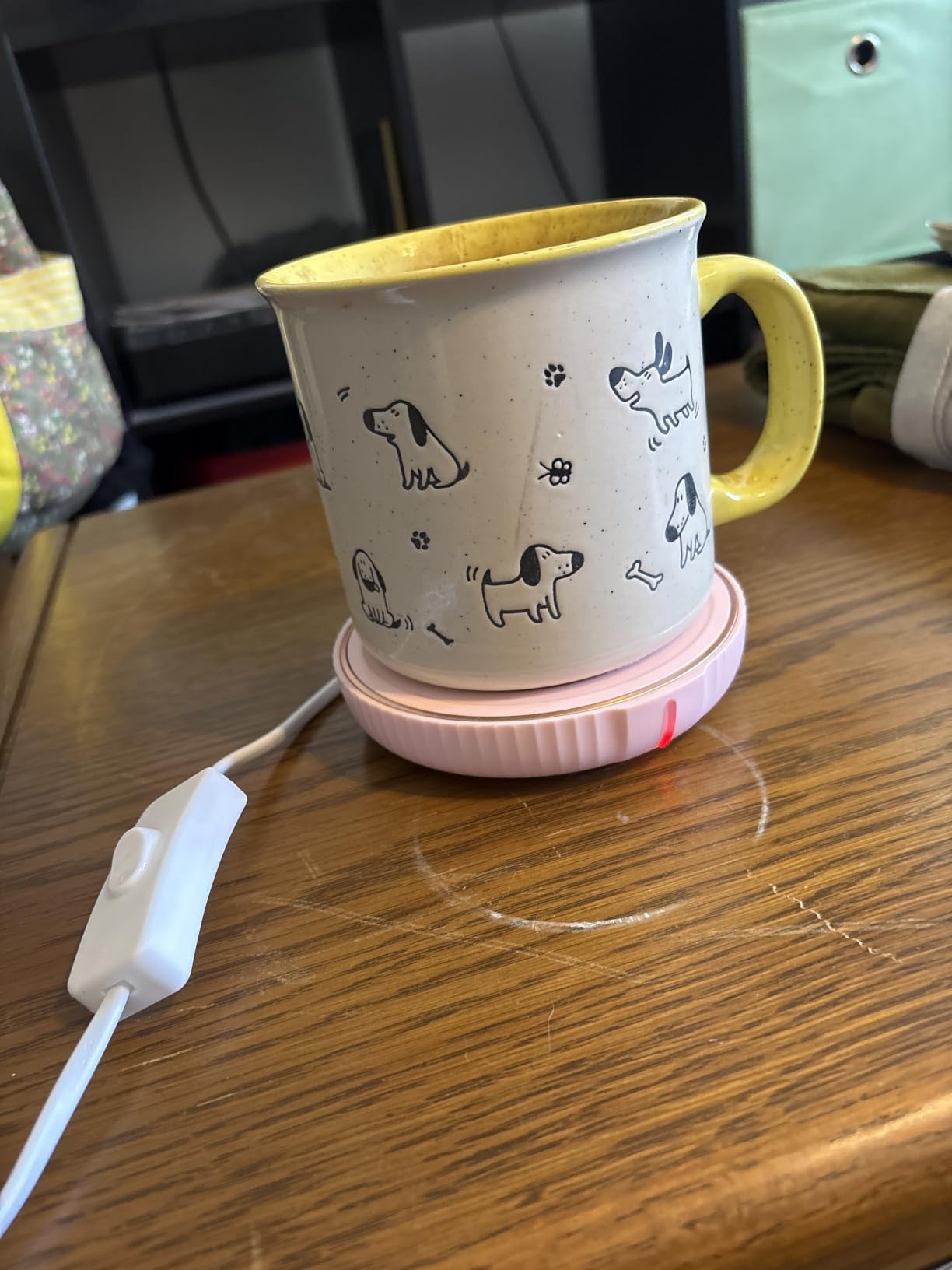 HouseGem Large Candle Warmer Plate - Coffee Cup Mug Warmer for Desk, Candle Melter, Electric Mug Heater for Beverages, Milk & Tea, Coffee Accessories Ideal Gifts Keep Cup Warm (Black) customer photo 2