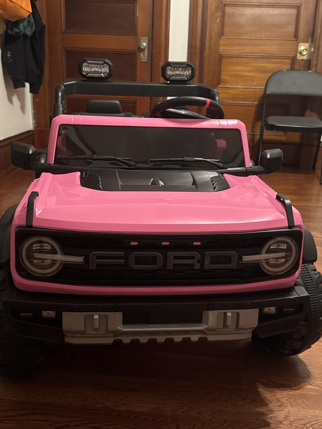 First Ride On Licensed Ford Bronco Raptor 24V 2 Seater Kids Ride on Toys, Battery Powered Electric Ride on Car, Remote Control Electric Car w/Led Lights, Music, High Low Speed (24V, White) customer photo 1