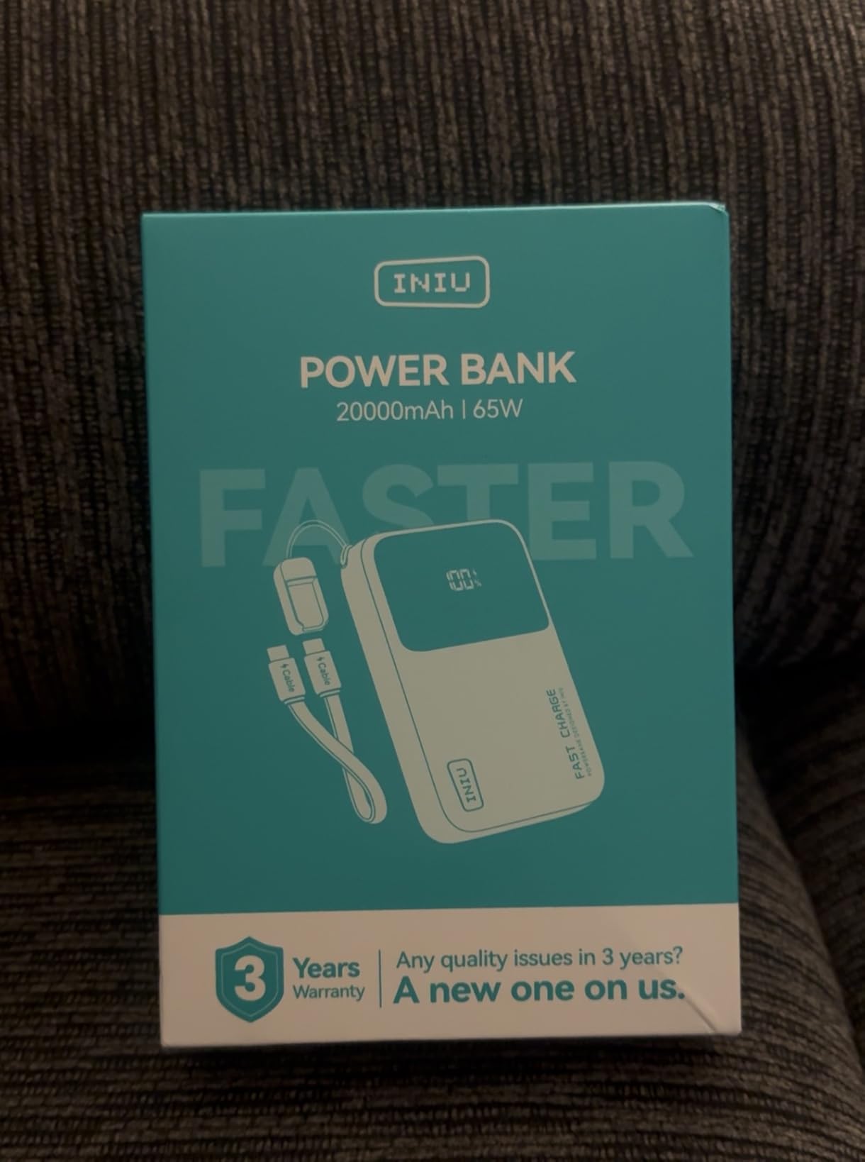 INIU 20000mAh Laptop Power Bank, Ultra Compact 65W PD Dual Fast Charging Portable Charger, TSA Approved Battery Pack with USB C Cable for Travel MacBook iPad Tablet Switch iPhone 17 16 Pro Samsung S25 customer photo 1