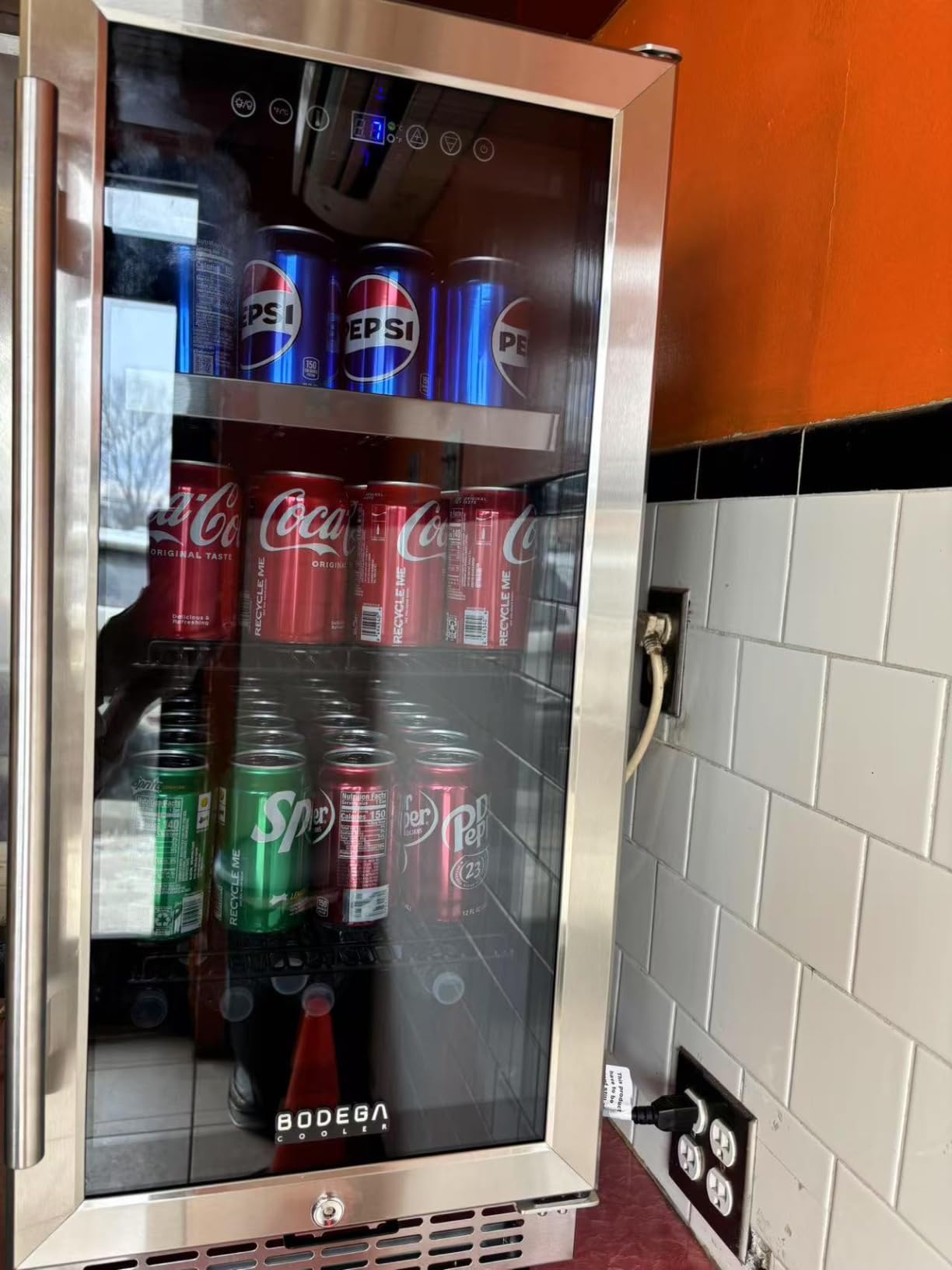 BODEGA 24 Inch Wine and Beverage Refrigerator, Dual Zone Wine and Bar Beverage Cooler, Commercial Black Bar Cooler With 2 Glass Doors, Bar Fridge Hold 19 Bottles and 57 Cans,Built-In or Freestanding. customer photo 1