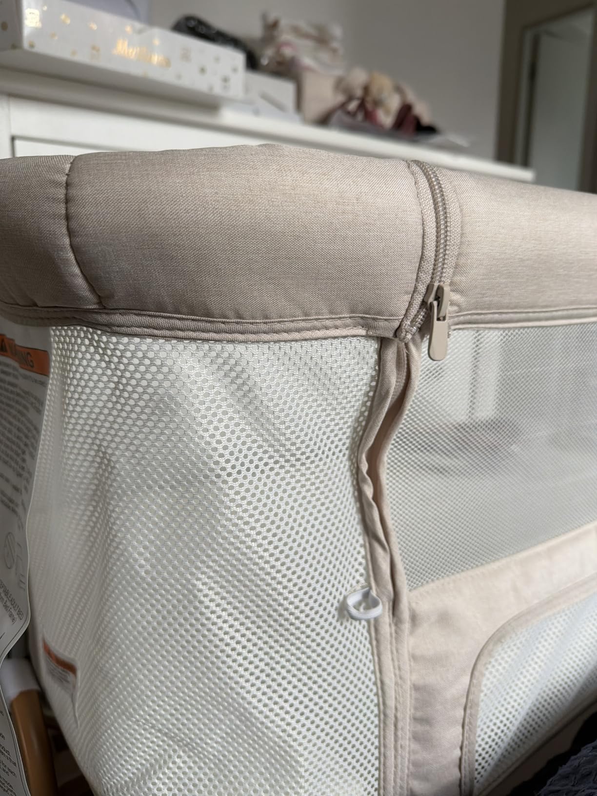 BabyBond Bassinet Bedside Crib, Stable and Secure Crib for Newborns, Beige | 3-in-1 Baby Bassinet Bedside Sleeper with Mattress and Sheet, Anti-Reflux, Full-Mesh Sides, 6-Height Adjustable customer photo 1