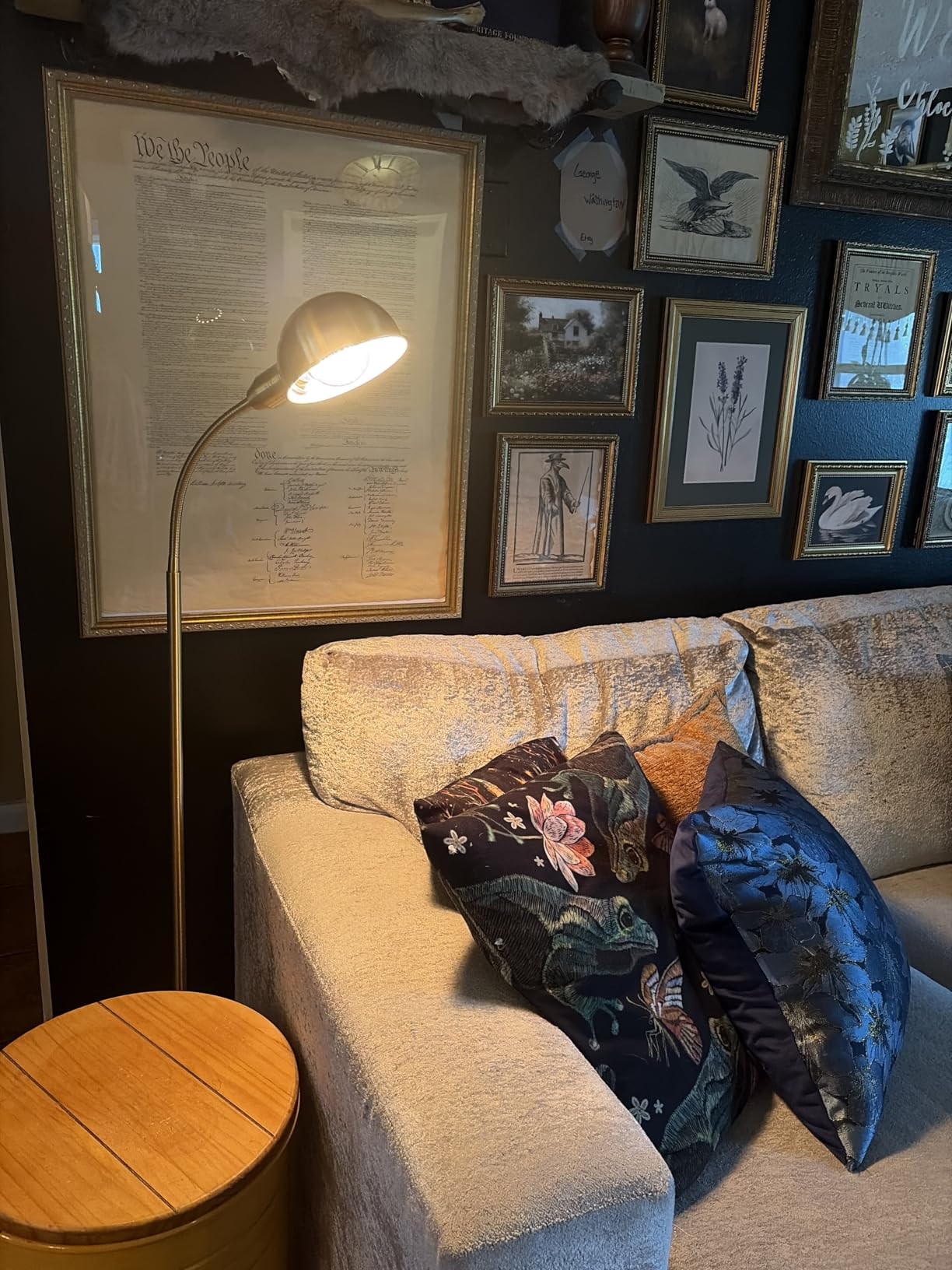 O'Bright Adjustable Floor Lamp with Flexible Gooseneck and Rotatable Shade, E26 Socket, 10-Inch Base - Ideal for Reading, Bedside, Living Room, Black customer photo 2