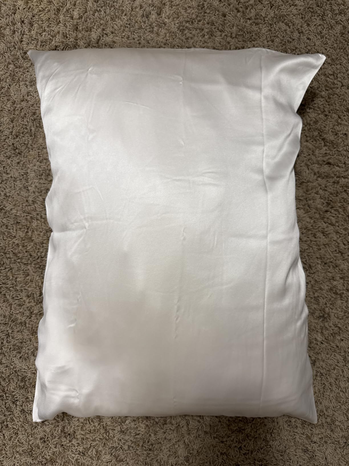 DECOLURE 100% Pure Mulberry Silk Pillow Case Standard Size - Highest Grade 30 Momme 6A+, Luxuriously Soft & Cooling Silk Pillowcase for Hair & Skin, Hypoallergenic, Breathable, Hidden Zipper (White) customer photo 2