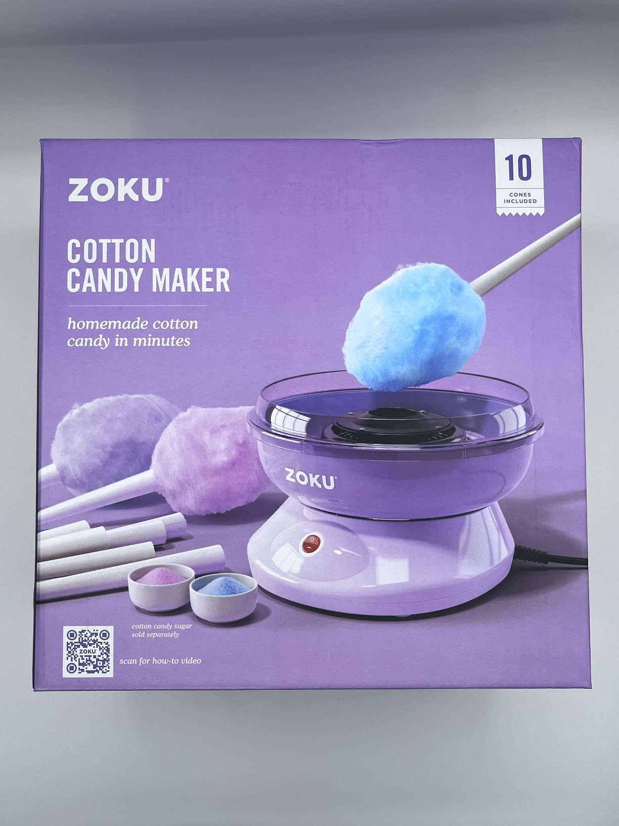 Koji by ZOKU Cotton Candy Maker Set, Countertop Machine with 10 Paper Cones customer photo 1