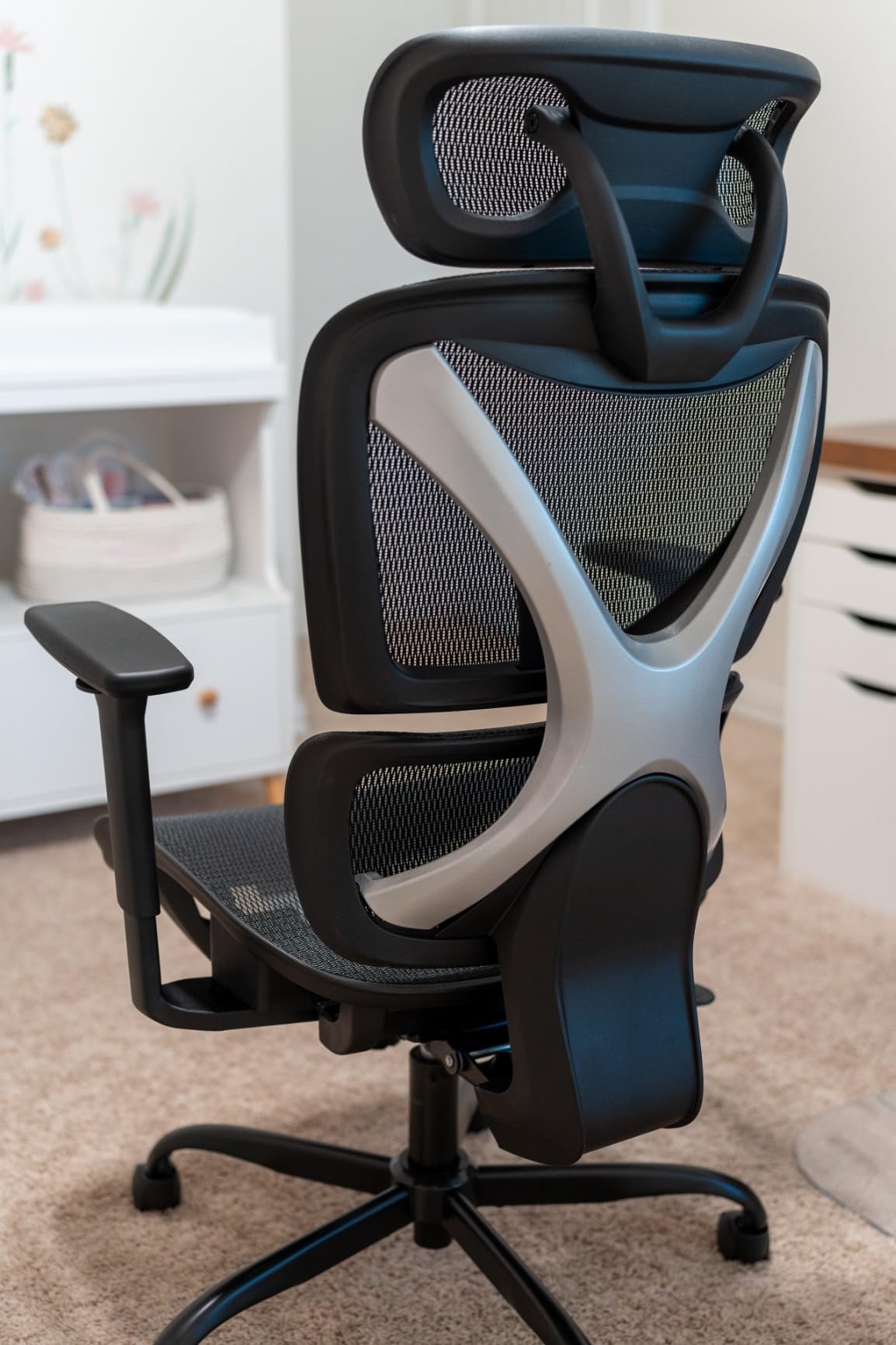 Ergonomic Office Chair, Big and Tall Mesh Chair with Lumbar Support, 3D armrest - 215° Rotation, Adjustable Headrest & Soft Seat, Durable Computer Chair 350LBS for Work Gaming customer photo 2